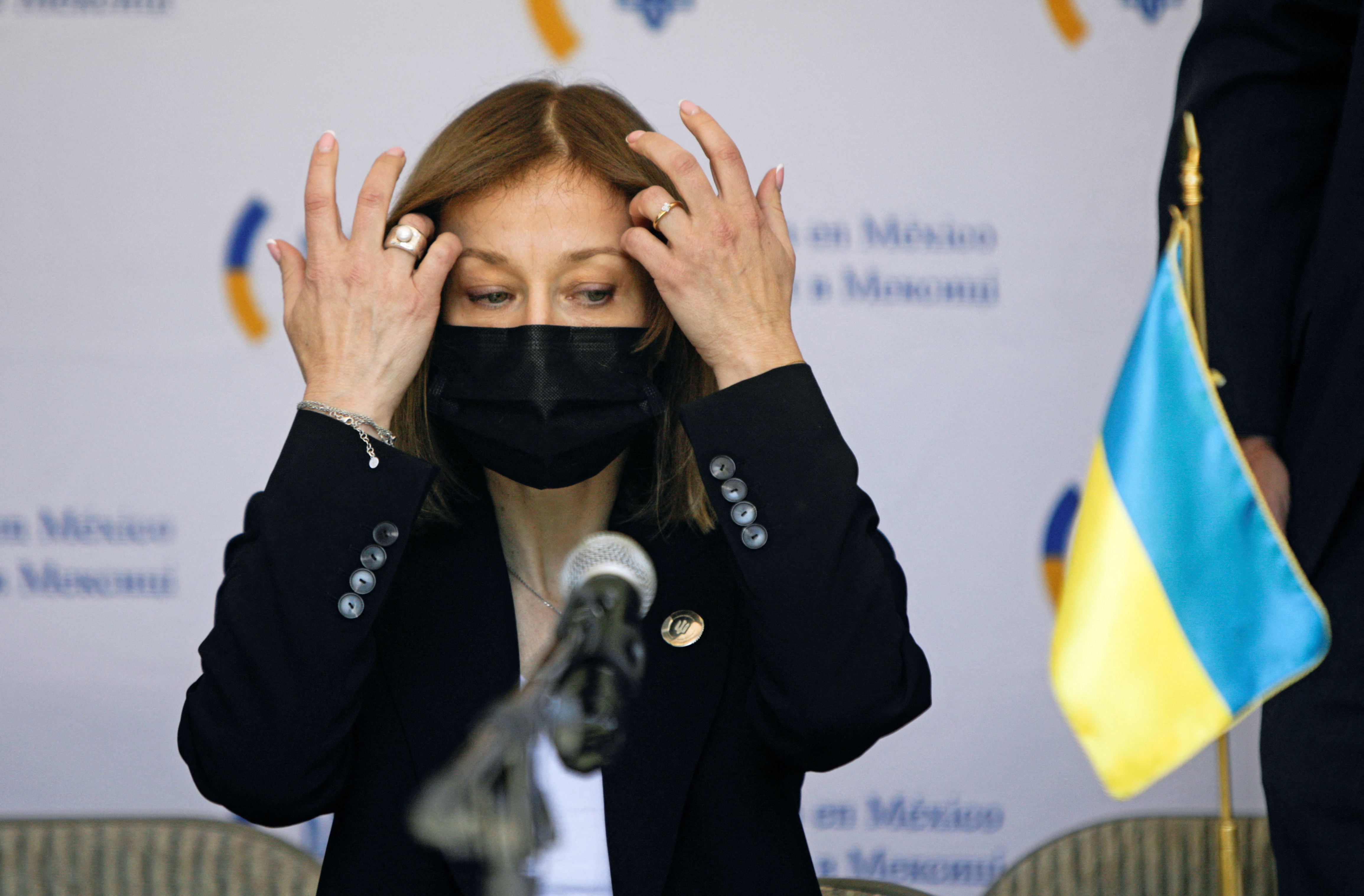 Oksana Dramaretska, embajadora de Ucrania en México (Foto: REUTERS/Luis Cortes)