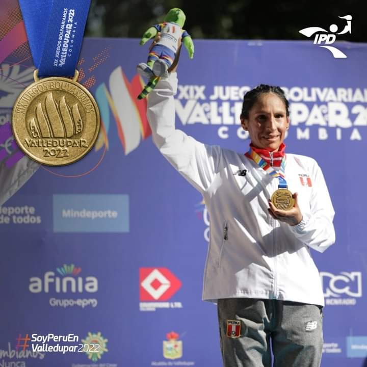La atleta peruana se consagró campeona por tercera vez consecutiva. Foto: Juegos Bolivarianos.