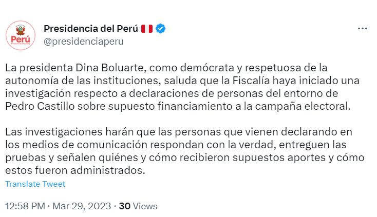Presidencia del Perú