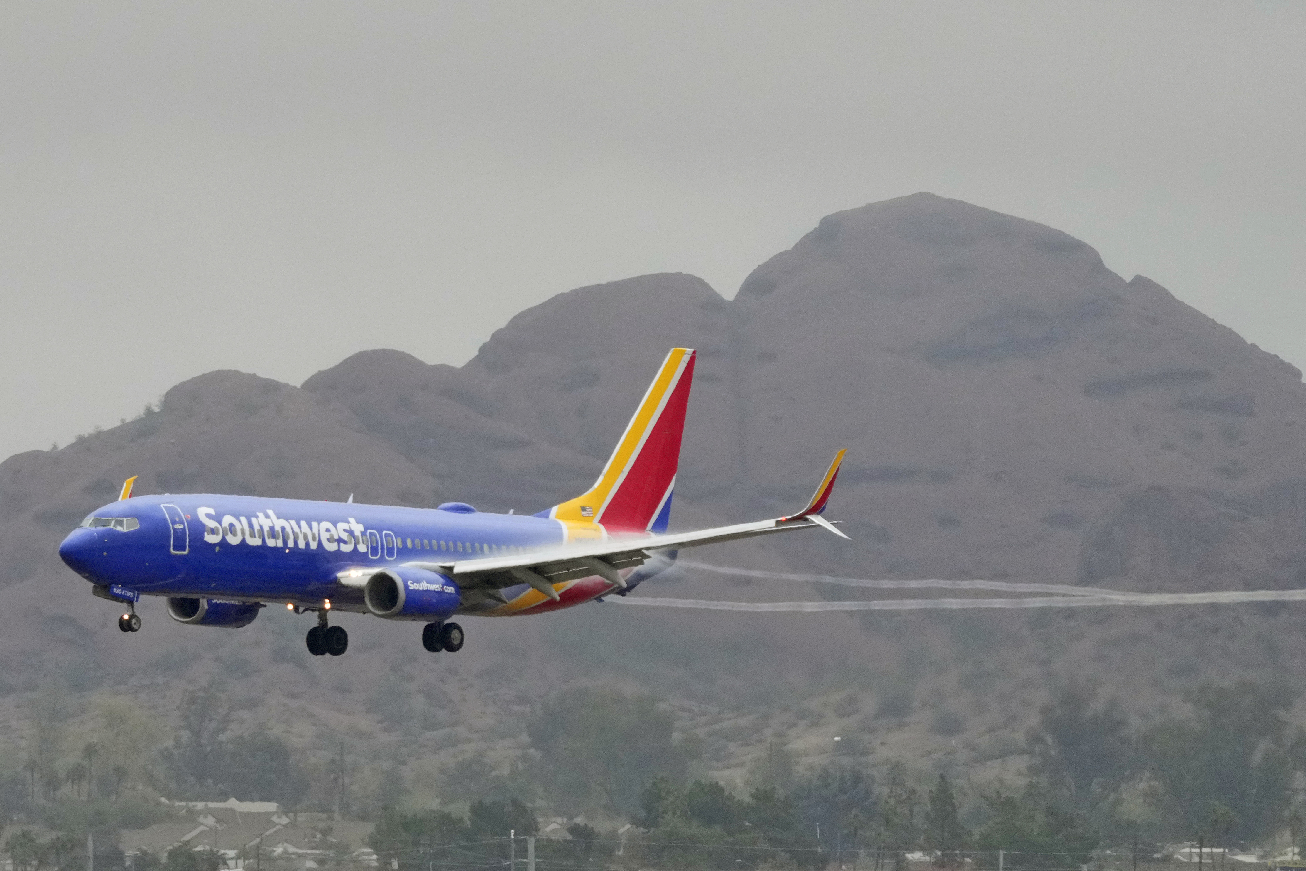 A Southwest Airlines plane arrives at Sky Harbor International Airport, on December 28, 2022, in Phoenix.  (AP Photo/Matt York, File)