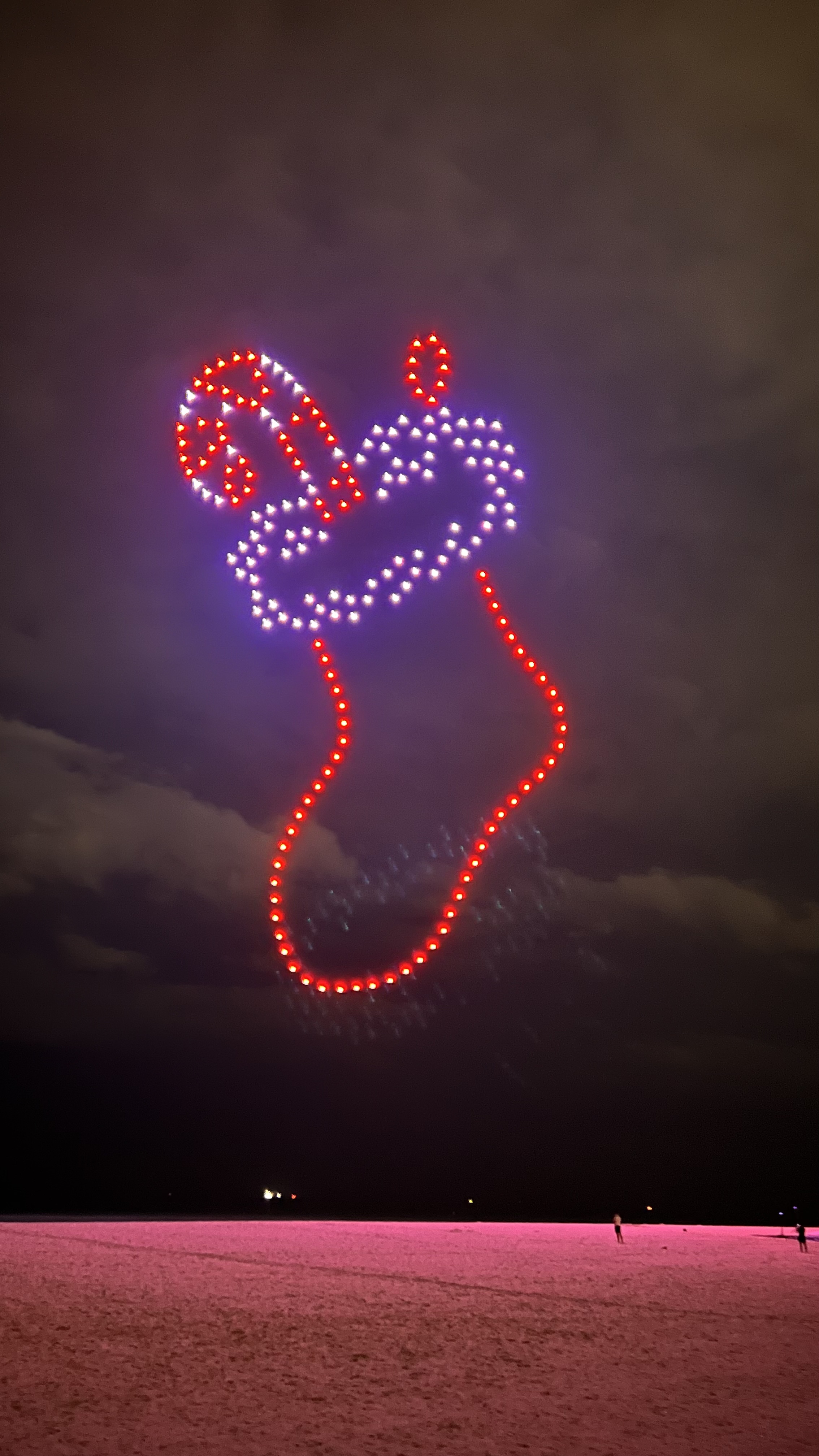 Drone Light Shows, quien colaboró con la ciudad de Miami Beach para brindar este espectáculo lleno de colores. Foto: Opy Morales