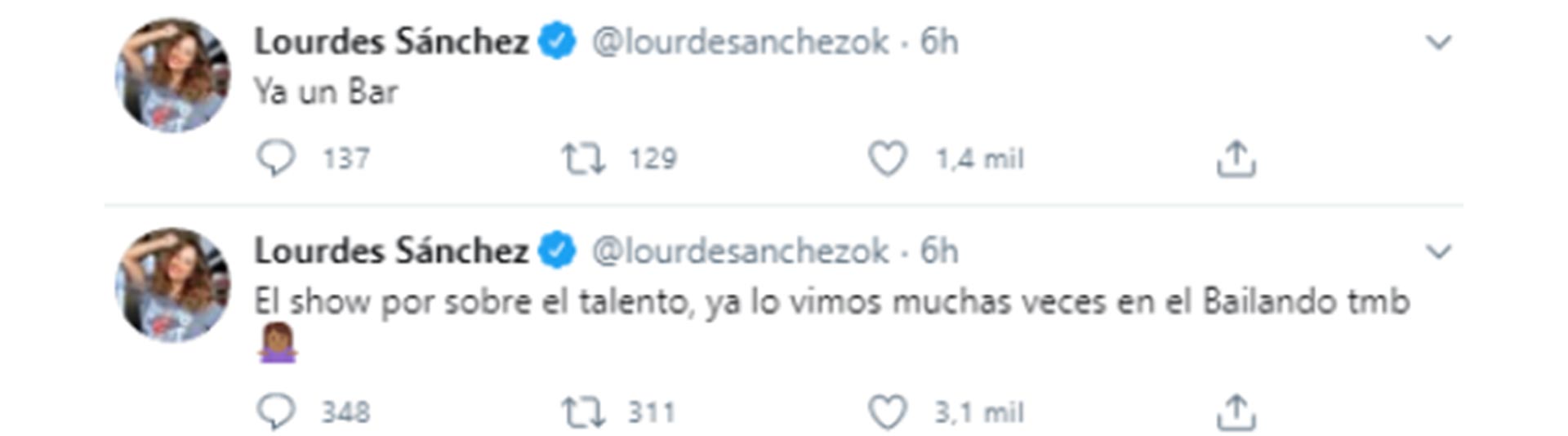 Lourdes Sánchez contra Esmeralda Mitre (Foto: Twitter)