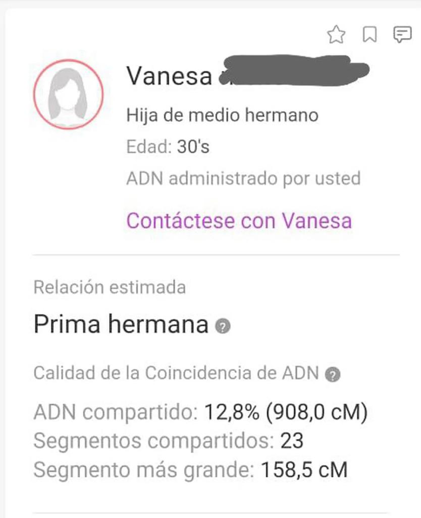 La prueba de ADN que confirma que Estela tiene una sobrina