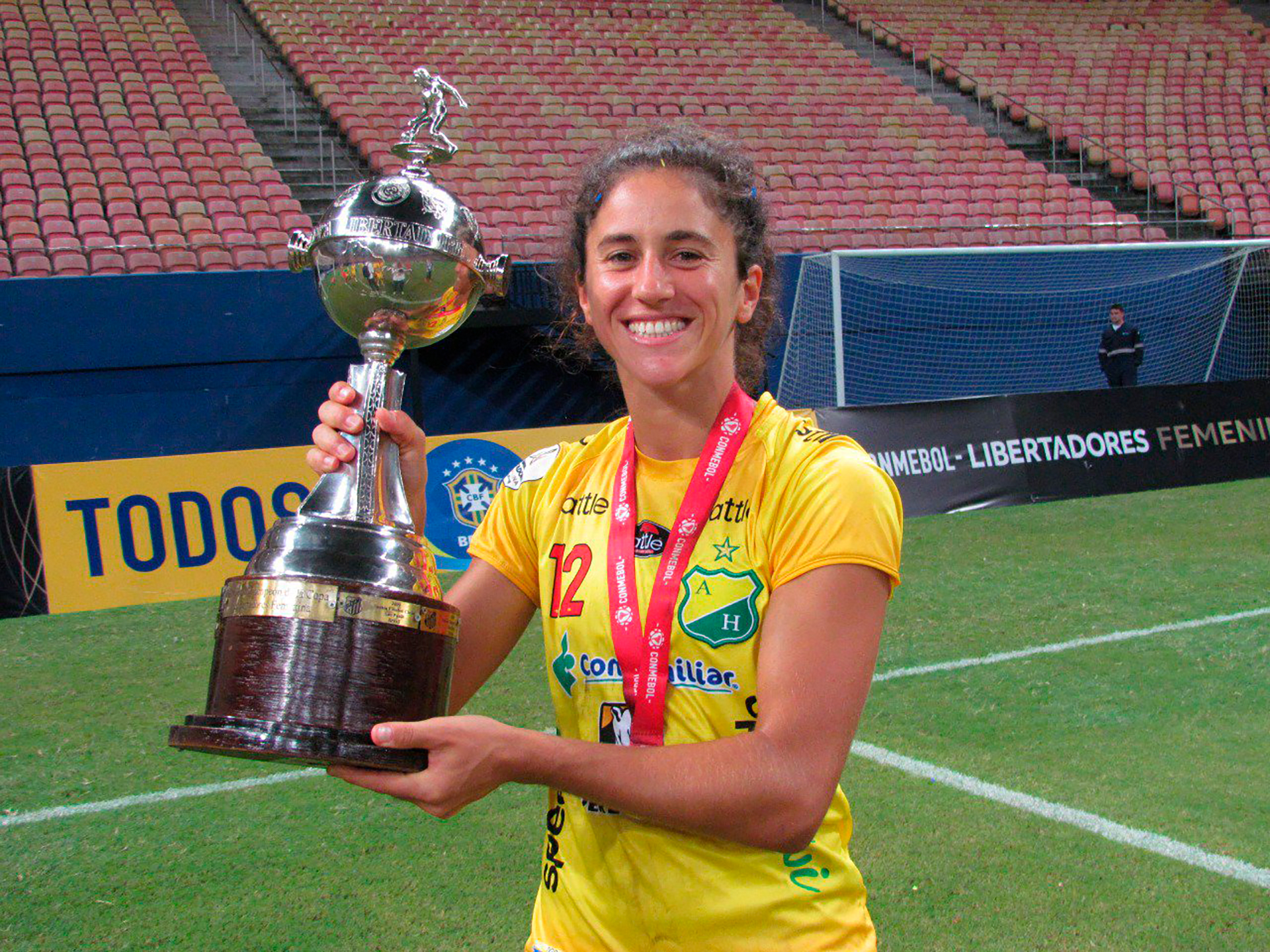 Fue campeona de la Copa Libertadores con el Atlético Huila de Colombia en 2018