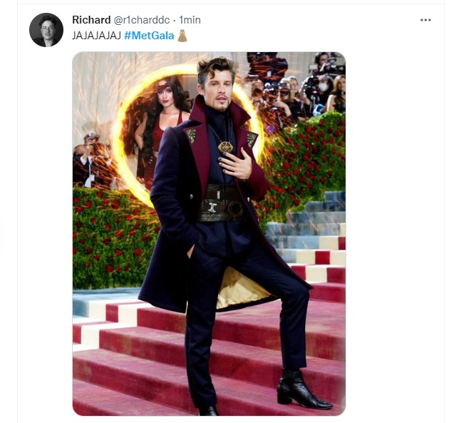 Usuarios en redes sociales reaccionaron con memes a los mejores momentos y atuendos que dejó la edición 2022 de la gala del Museo Metropolitano de Arte de Nueva York (Foto: Twitter / @r1charddo)