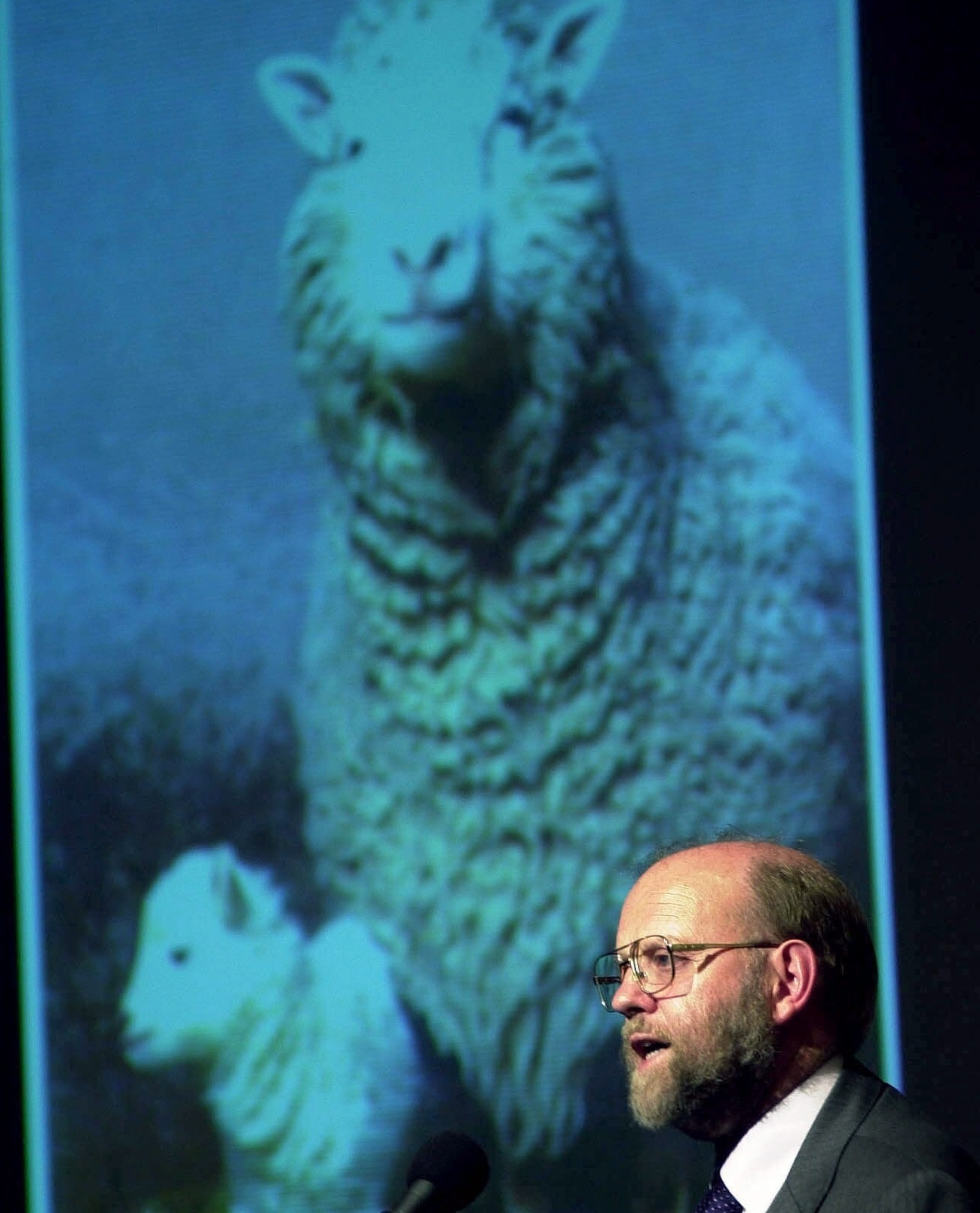 El profesor británico Ian Wilmut, creador de la oveja clonada "Dolly", da una conferencia en Ecuador (EFE/Guillermo Legaria/Archivo)
