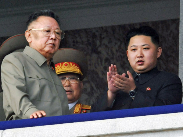 Kim Jong-il y Kim Jong-un 