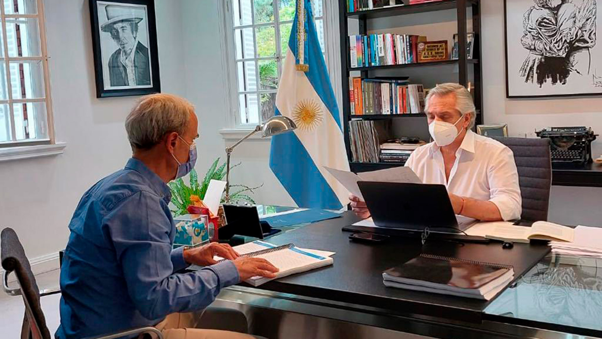 El Presidente con Julio Vitobello