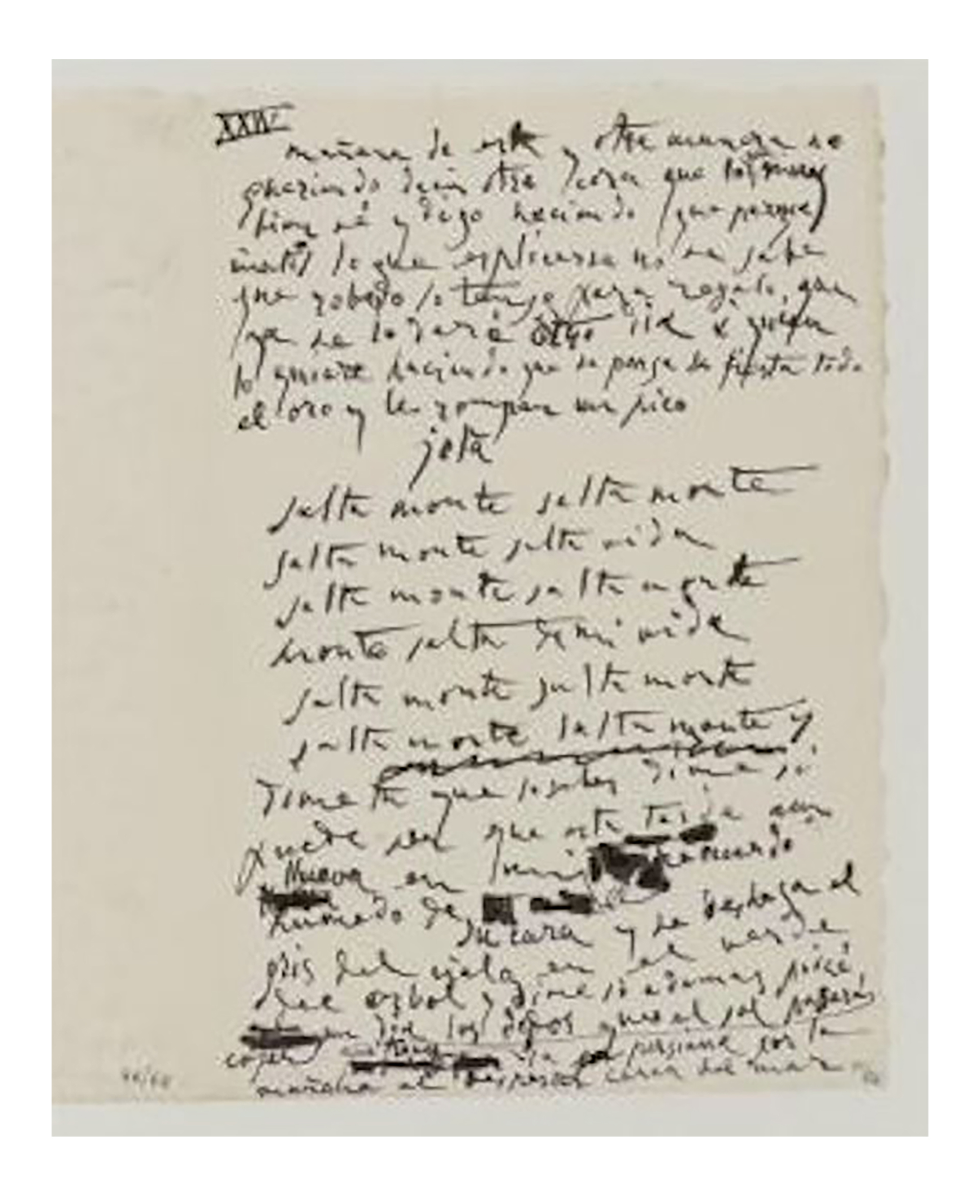 Manuscrito del primer poema datado de Pablo Picasso (Picasso Project)
