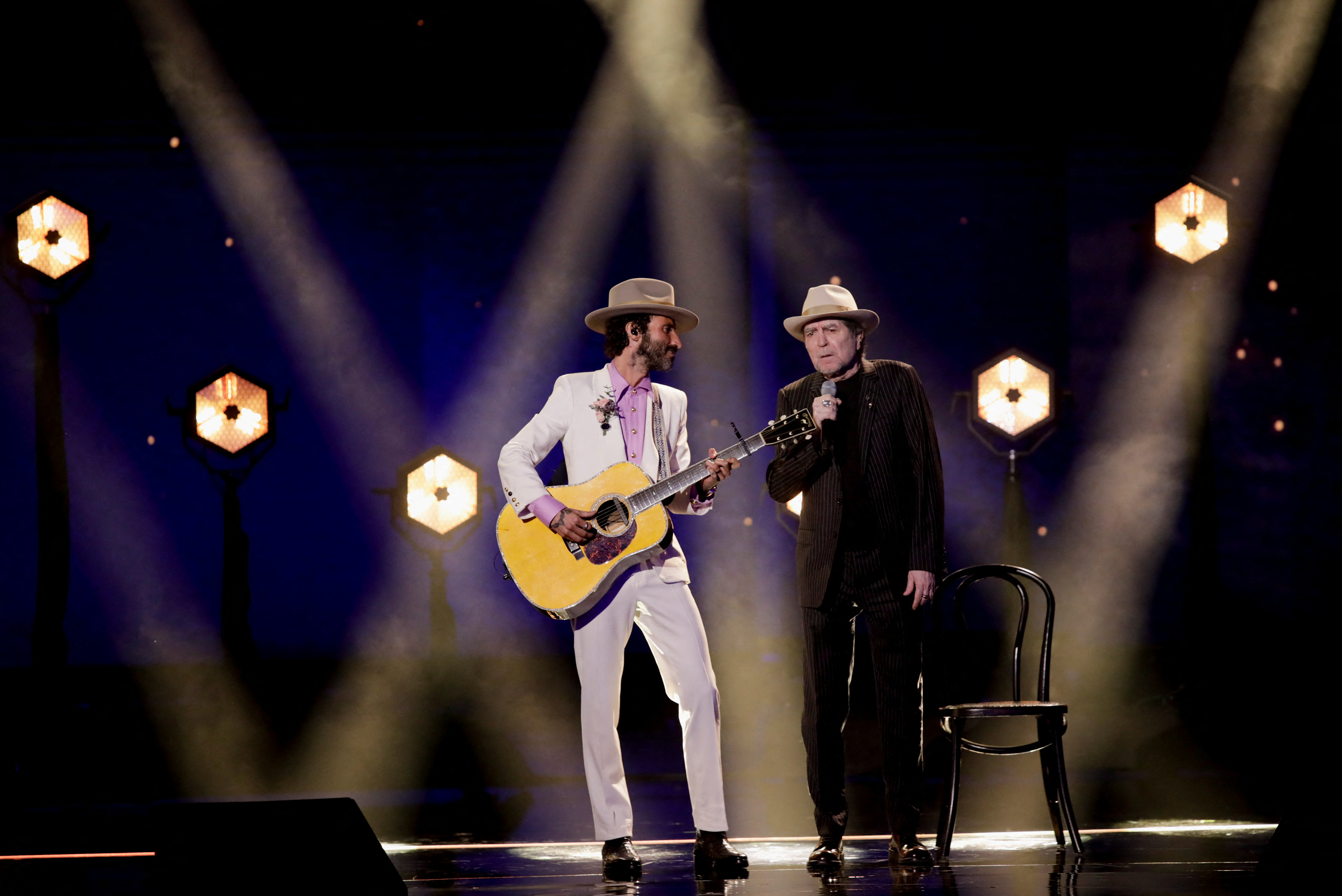 Joaquin Sabina y Leiva durante los premios Goya