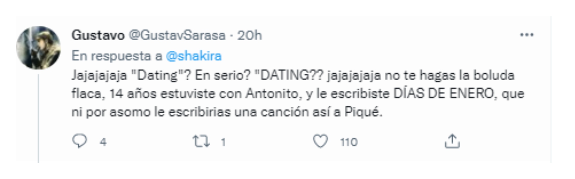 Los comentarios que recibió Shakira luego de su tweet sobre Antonio De la Rúa
