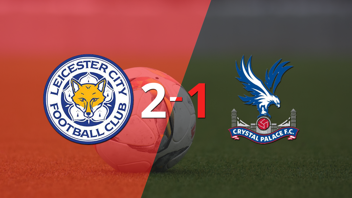 Leicester City logró una victoria de local por 2 a 1 frente a Crystal Palace