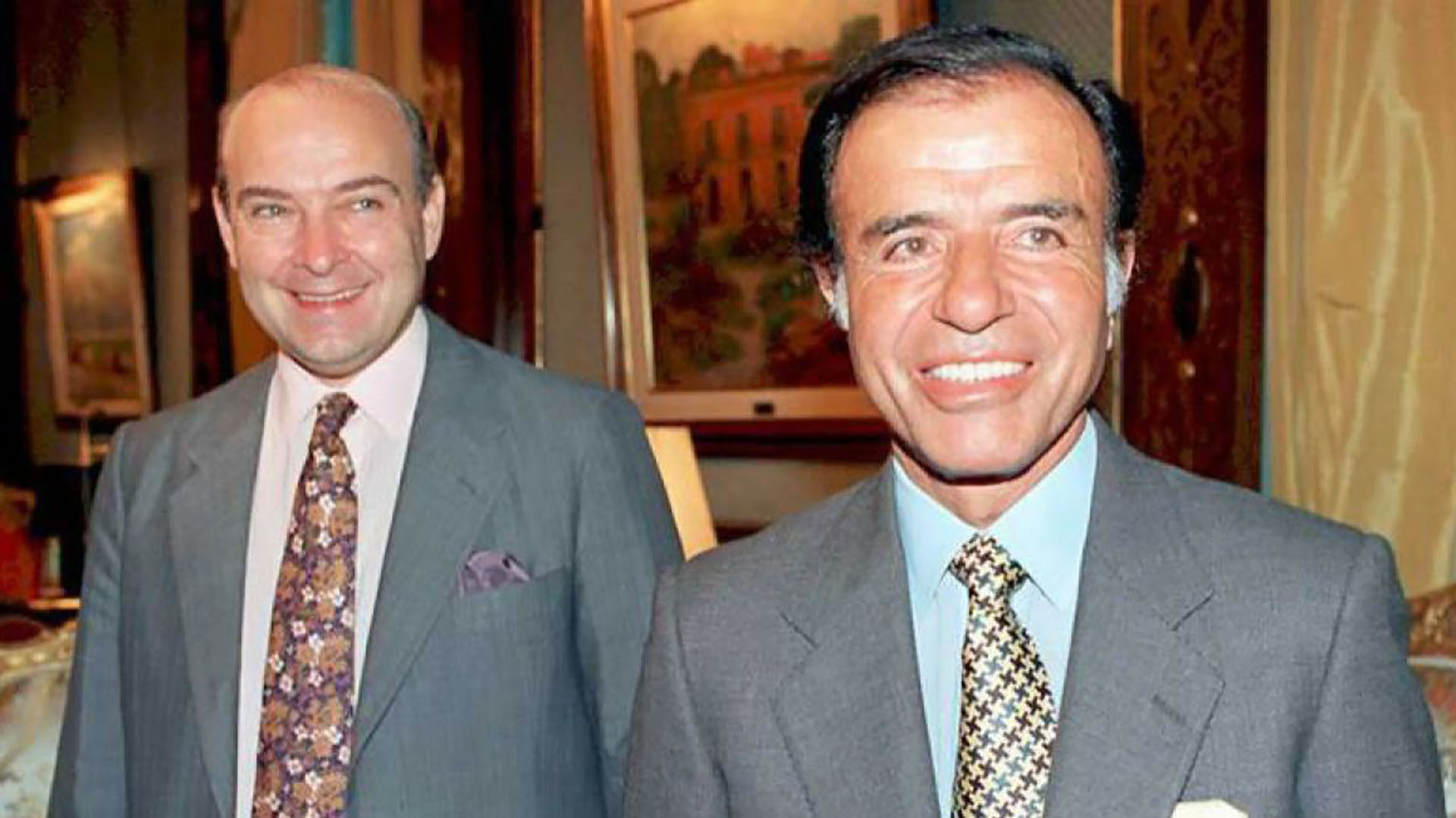 Domingo Cavallo y Carlos Menem (AFP)