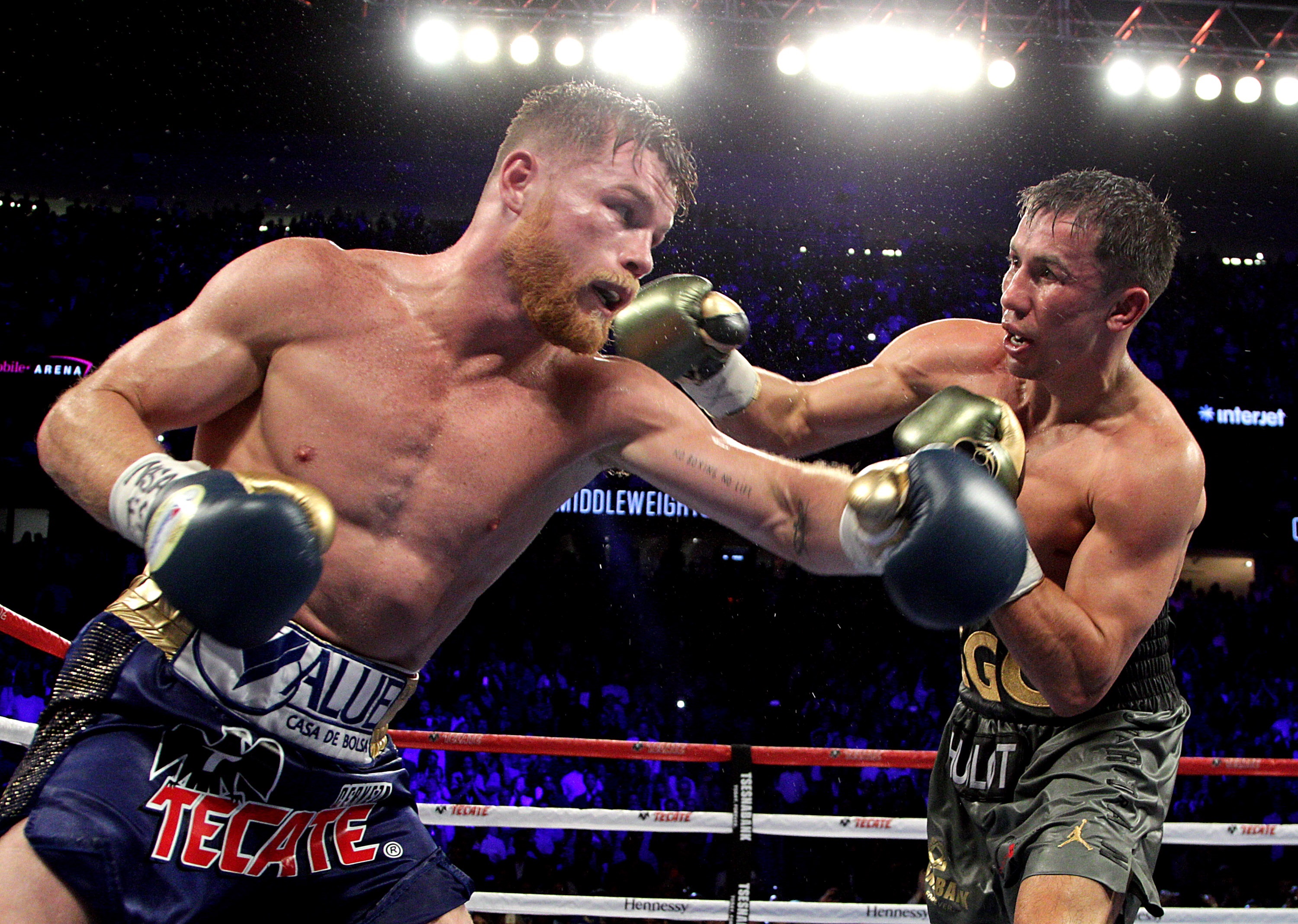Canelo Álvarez and Gennady Golovkin met in 2017 and 2018, with a draw and victory for the Mexican as results (Photo: AFP)