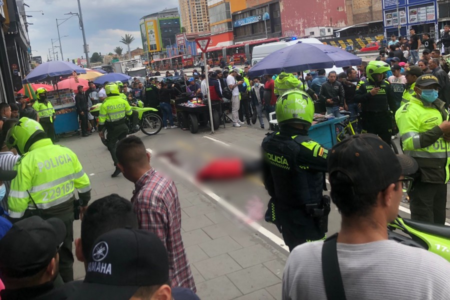 En pleno día, sicarios asesinaron a dos personas en el centro de Bogotá