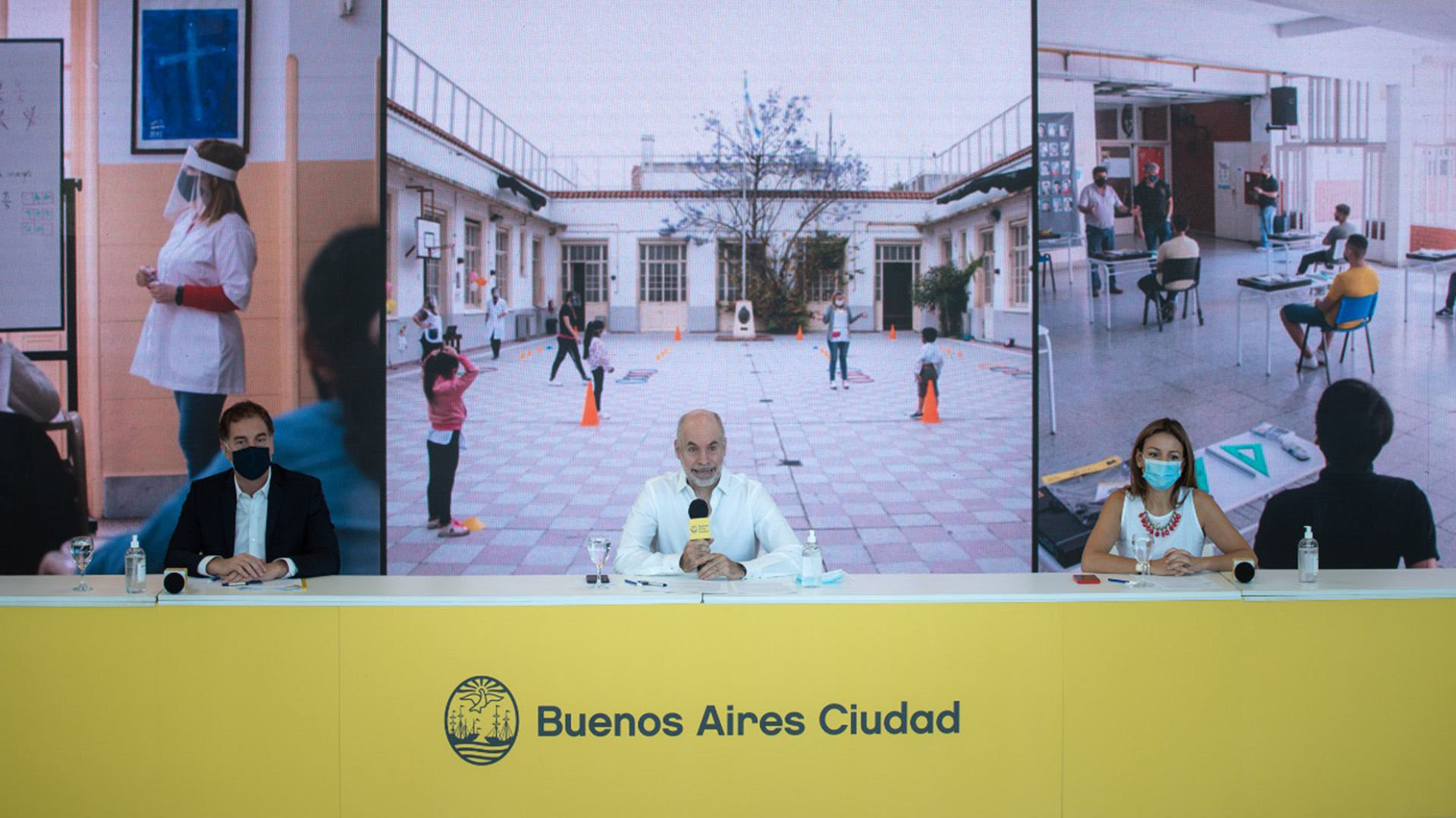 El jefe de Gobierno porteño, Horacio Rodríguez Larreta, anunció un plan educativo para garantizar la presencialidad de las clases. 
