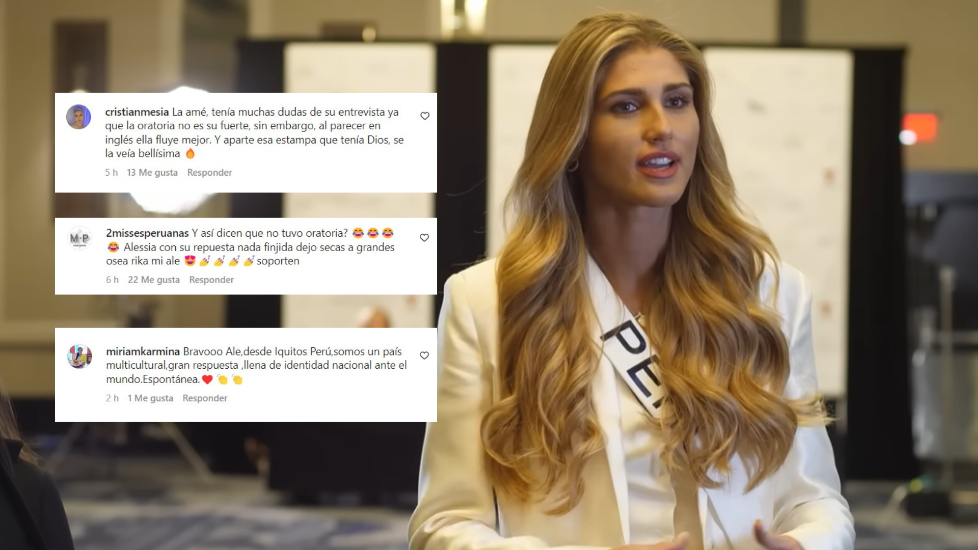 Usuarios resaltan la oratoria y desenvolvimiento de Alessia Rovegno en su entrevista para Miss Universo 2022