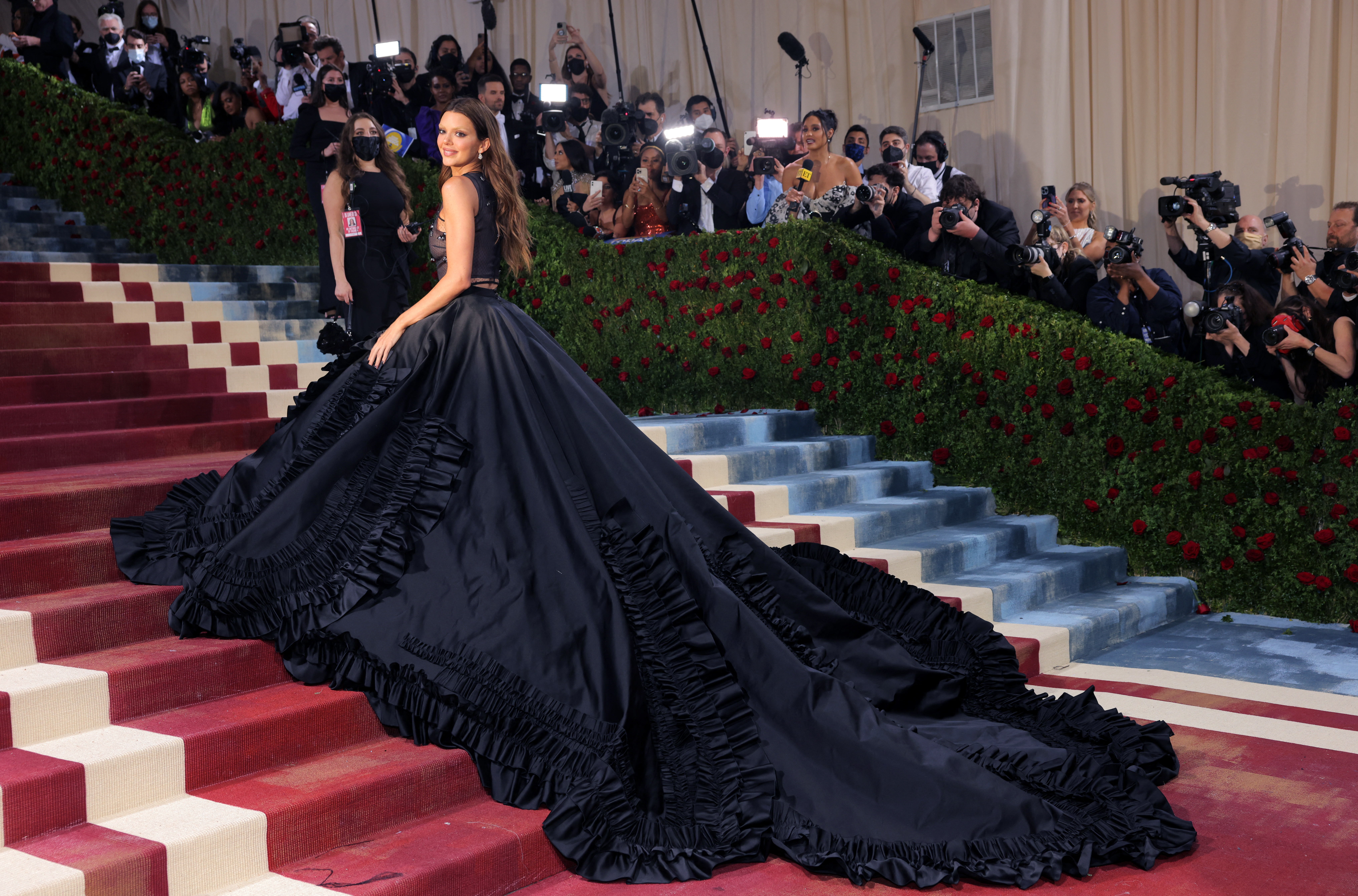 Kendall Jenner arrives at the In America: An Anthology of Fashion themed Met Gala at the Metropolitan Museum of Art in New York City, New York, U.S., May 2, 2022. REUTERS/Andrew Kelly