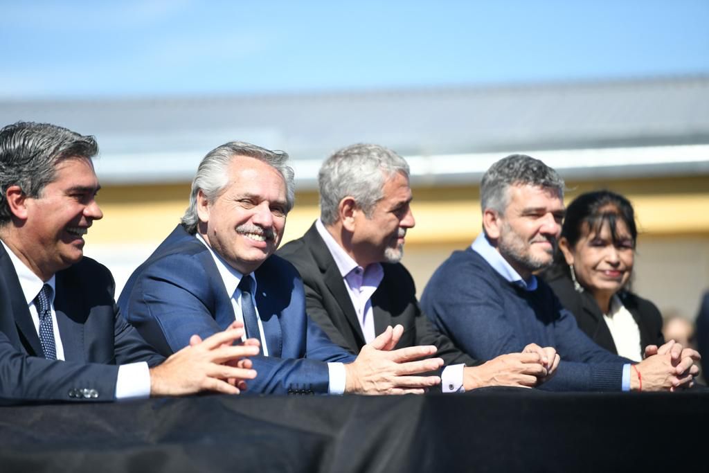Alberto Fernández with the local governor Capitanich and ministers Ferraresi, Zabaleta and Katopodis (Presidency of the Nation)