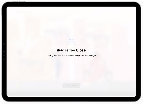 Función Screen Distance de Apple. (Apple)