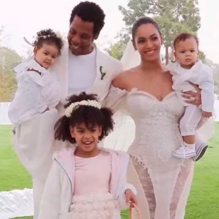 Beyoncé, Jay-Z y sus tres hijos, una de las familias más acaudaladas del medio del entretenimiento (Foto: Instagram @beyonce)