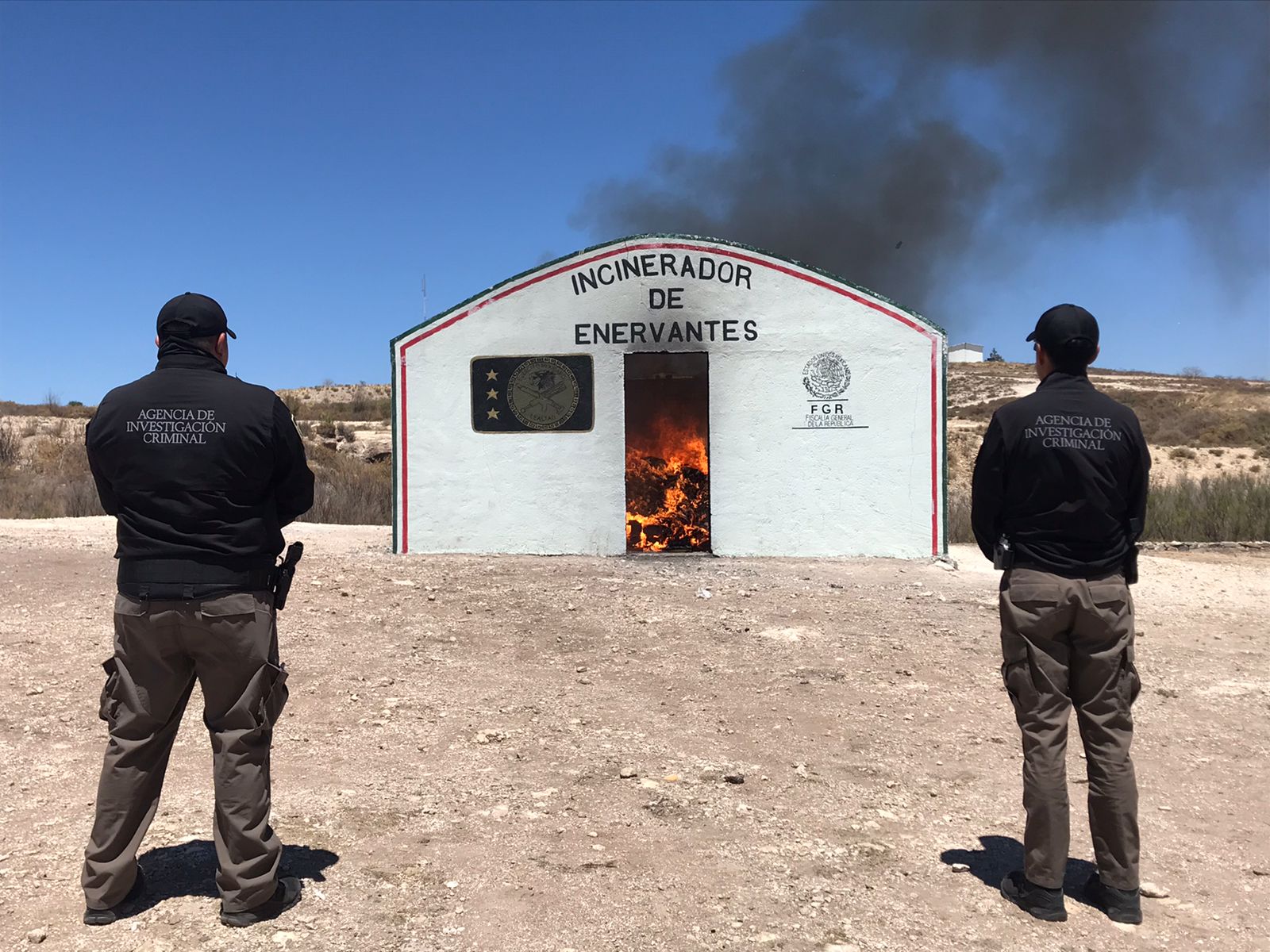 Among the incinerated drugs were 136 kilos of marijuana (Photo: Zacatecas Prosecutor's Office)