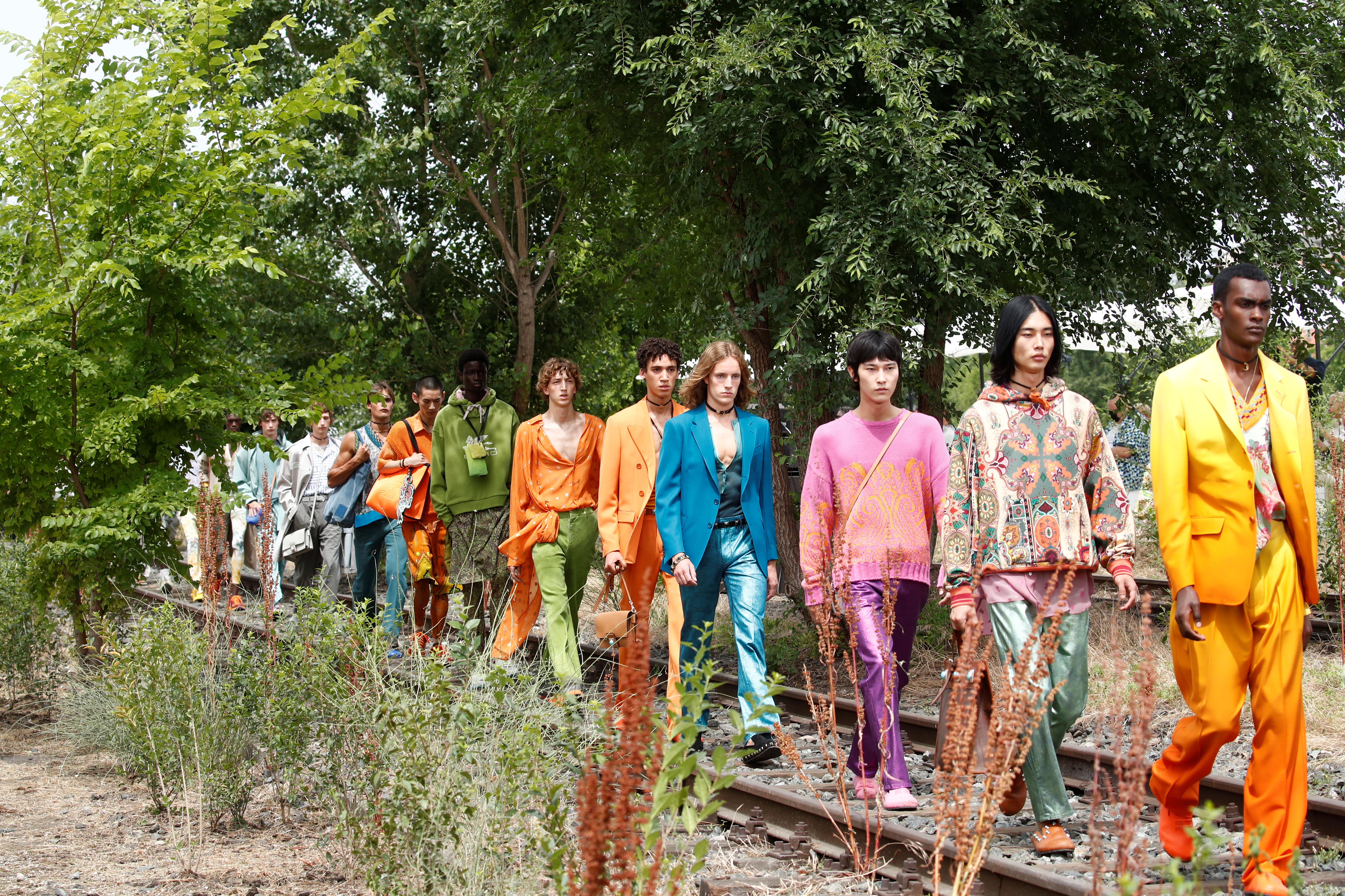 Etro, una de las pocas grandes firmas que hizo su desfile de forma presencial (Reuters)