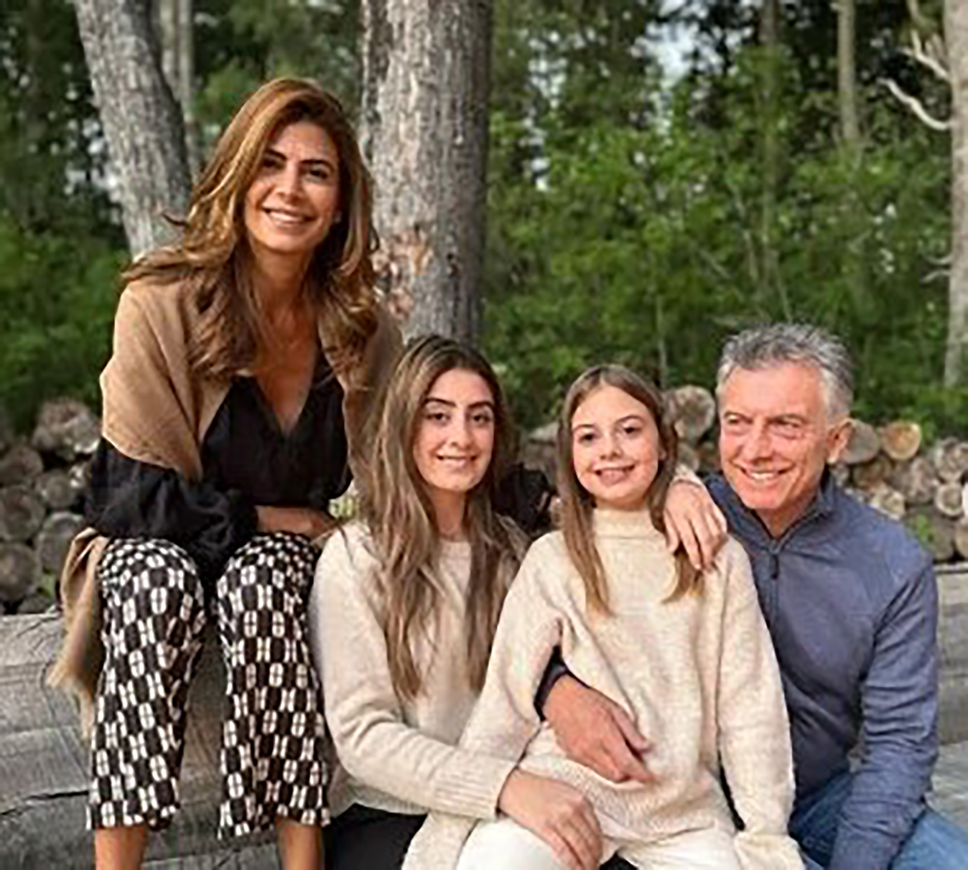 Mauricio Macri y su familia, en Villa La Angostura