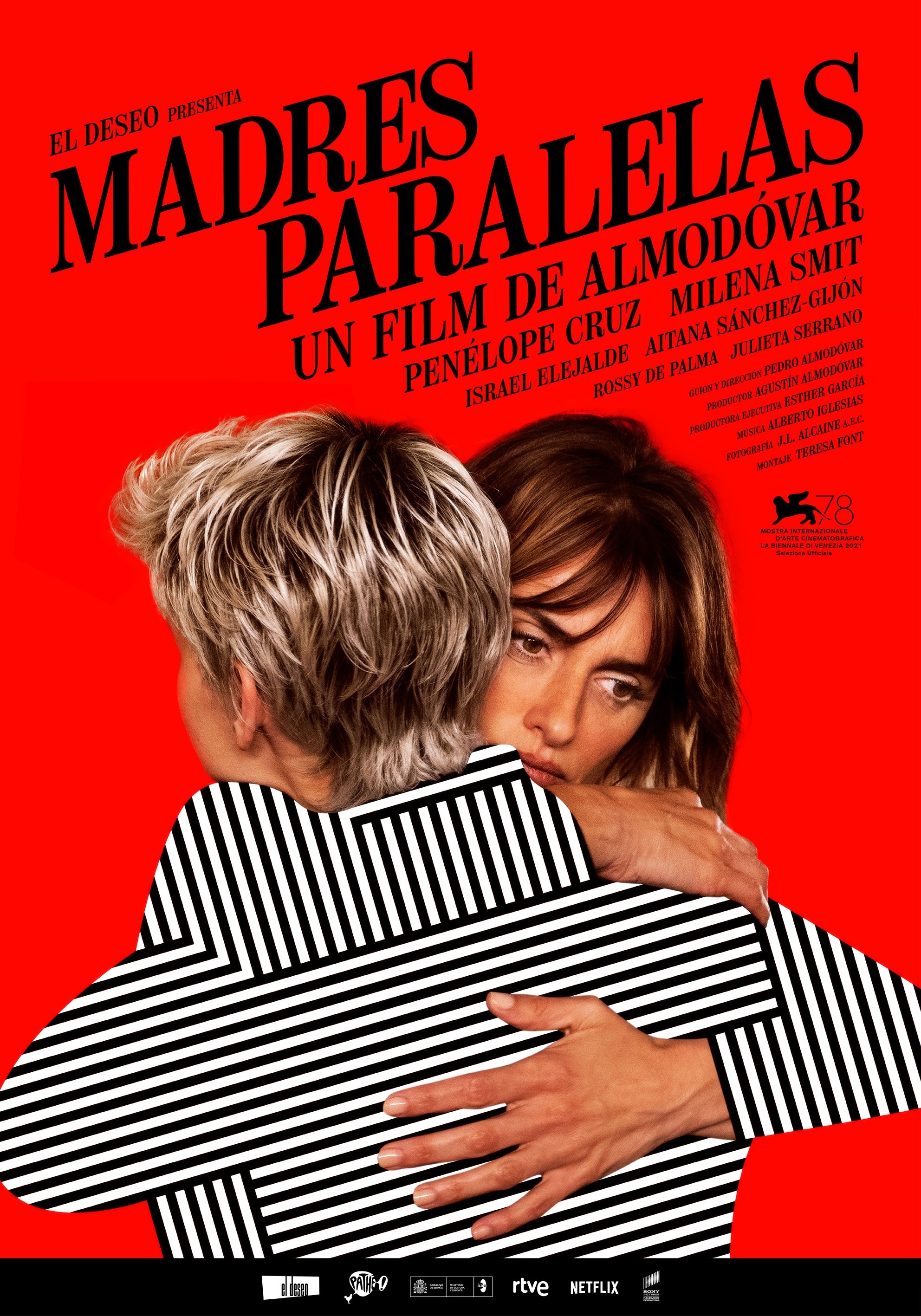 Cartel de la nueva película de Pedro Almodóvar, "Madres paralelas". Cedido por la productora El Deseo. SOLO USO EDITORIAL
