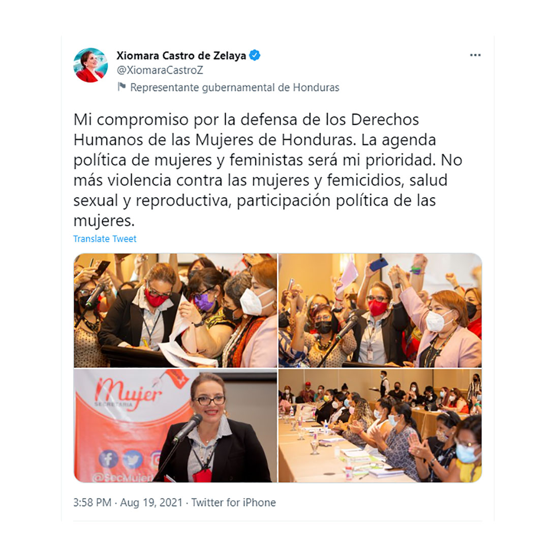 Xiomara Castro se había comprometido a respaldar los derechos sexuales y reproductivos de las mujeres hondureñas, pero todavía la anticoncepción de emergencia está prohíbida