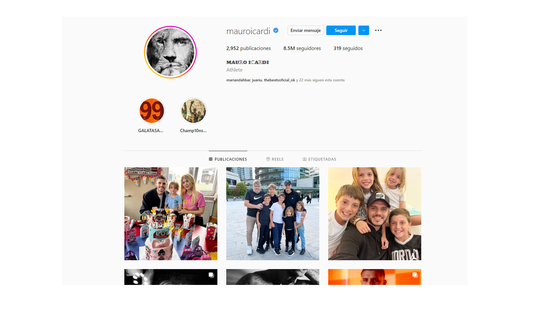 La nueva foto de perfil de Mauro Icardi en Instagram