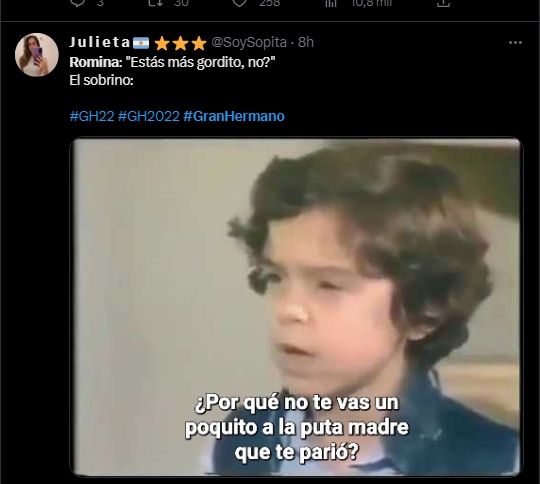 Las reacciones en Redes tras la entrada del sobrino de Romina