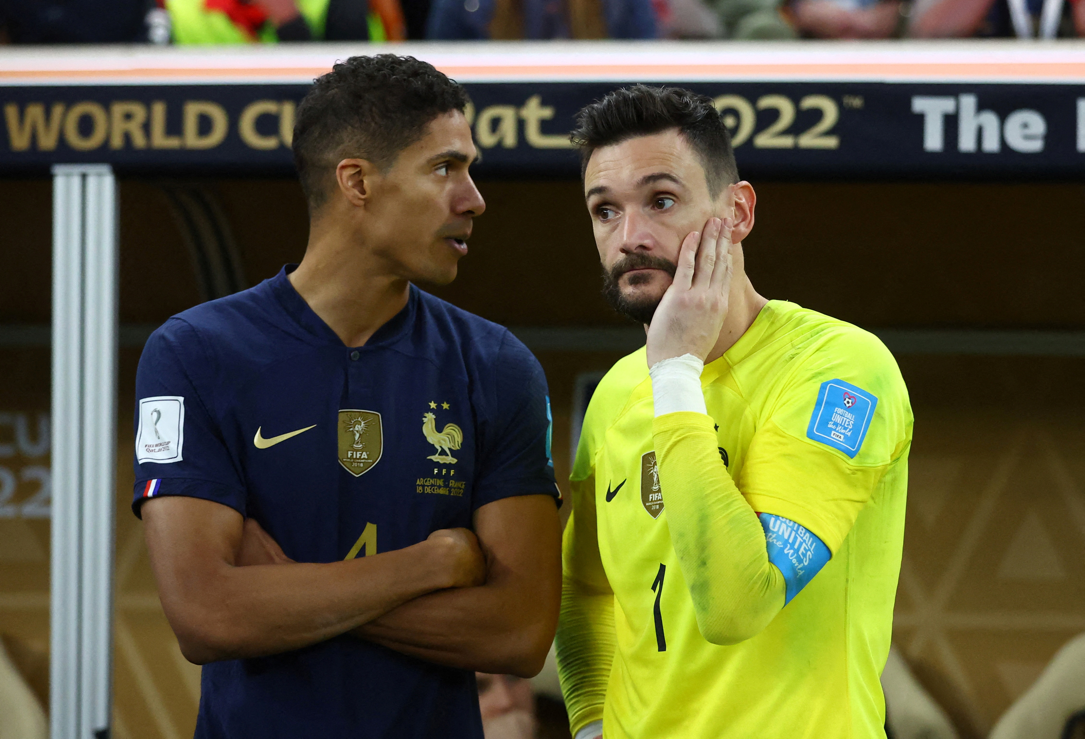 Varane y Lloris se retiraron de la selección tras perder la final del Mundial de Qatar (Reuters)