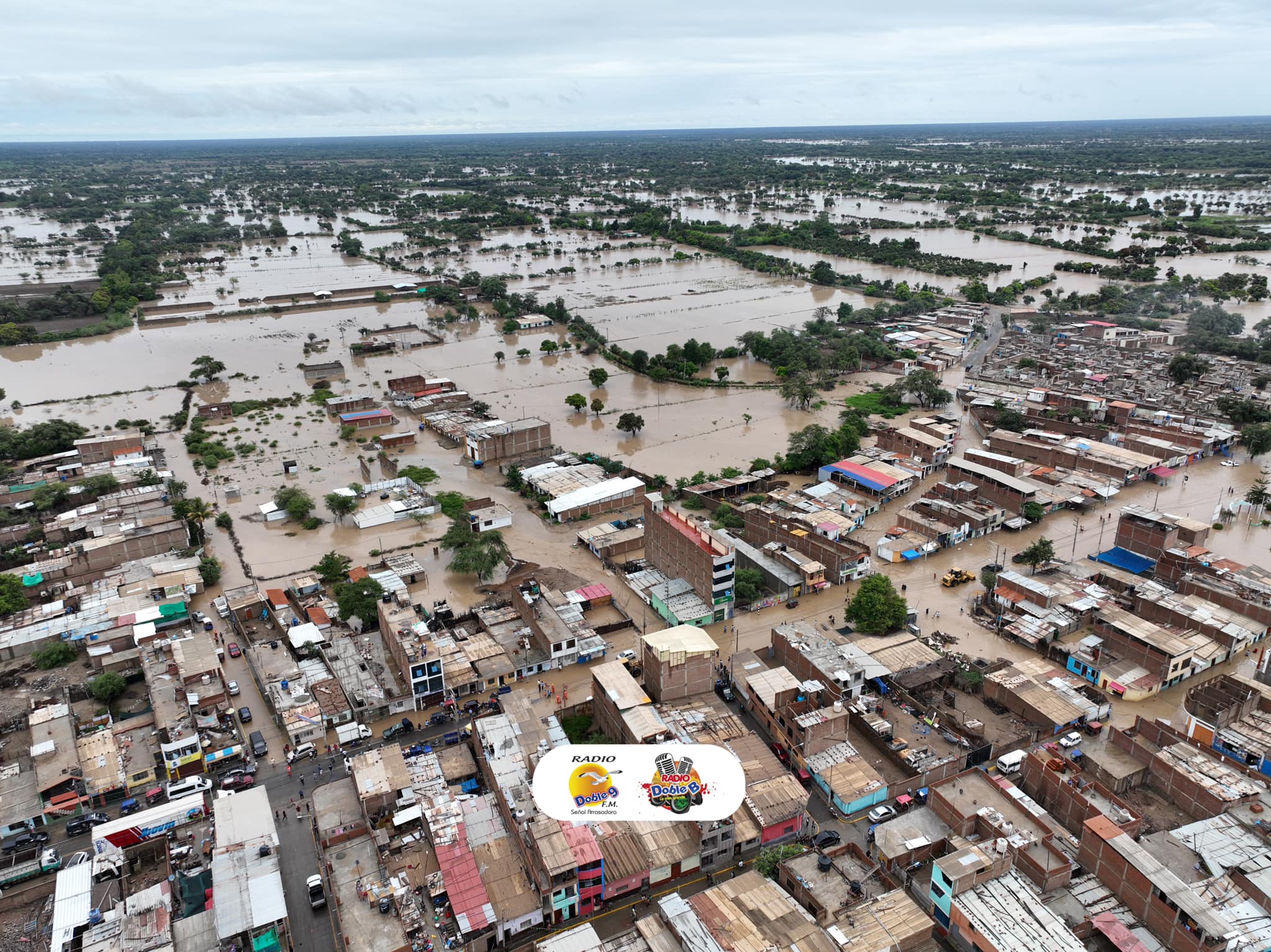 Lambayeque se encuentra inundado por fuertes lluvias. (Radio Doble Nueve)
