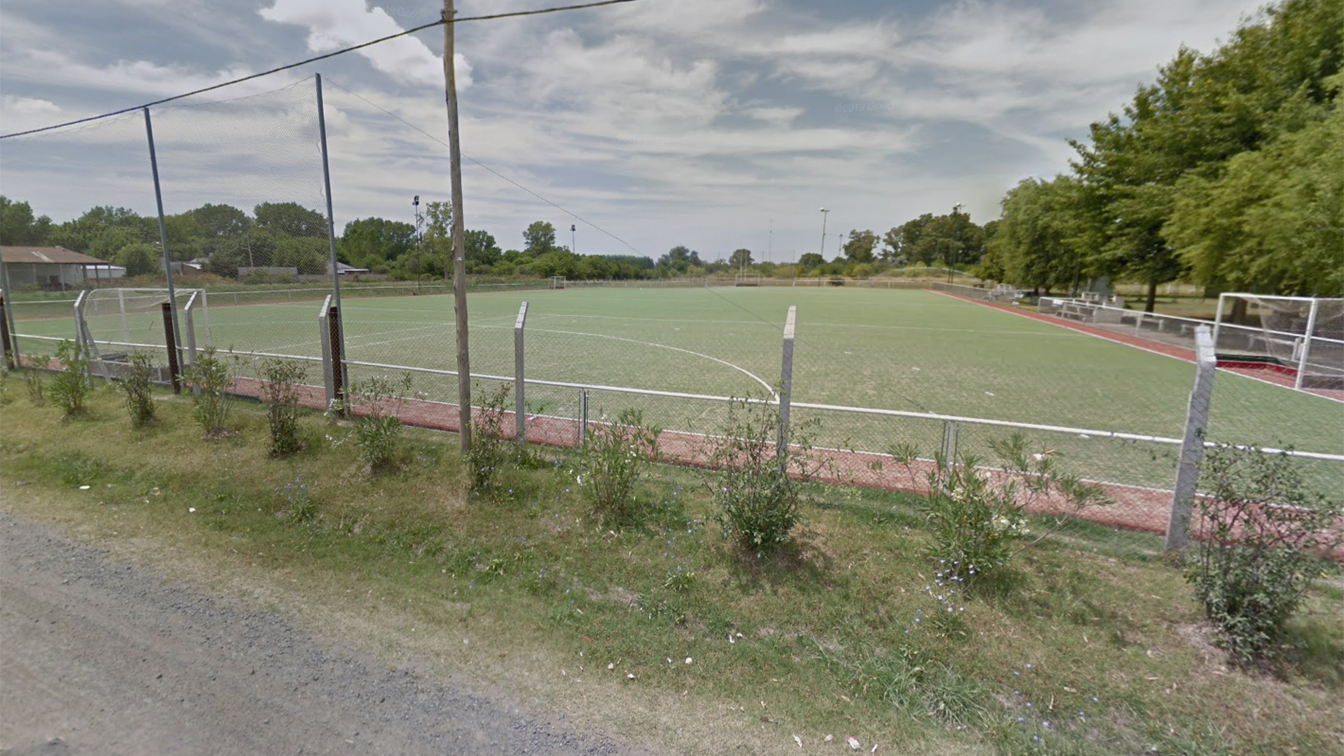 Las canchas de hockey del Club Atlético y Progreso, ubicado en la localidad bonaerense de Brandsen