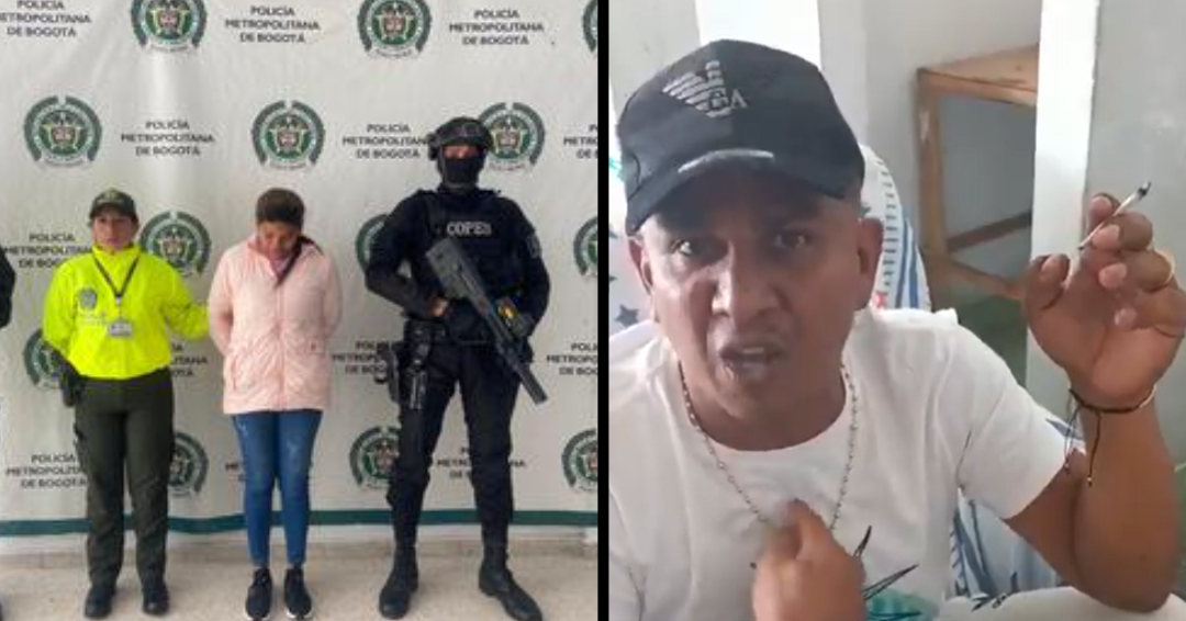 El ‘Negro Ober' amenazó con tomar represalias tras la captura de su esposa. Créditos: Policía Metropolitana de Bogotá