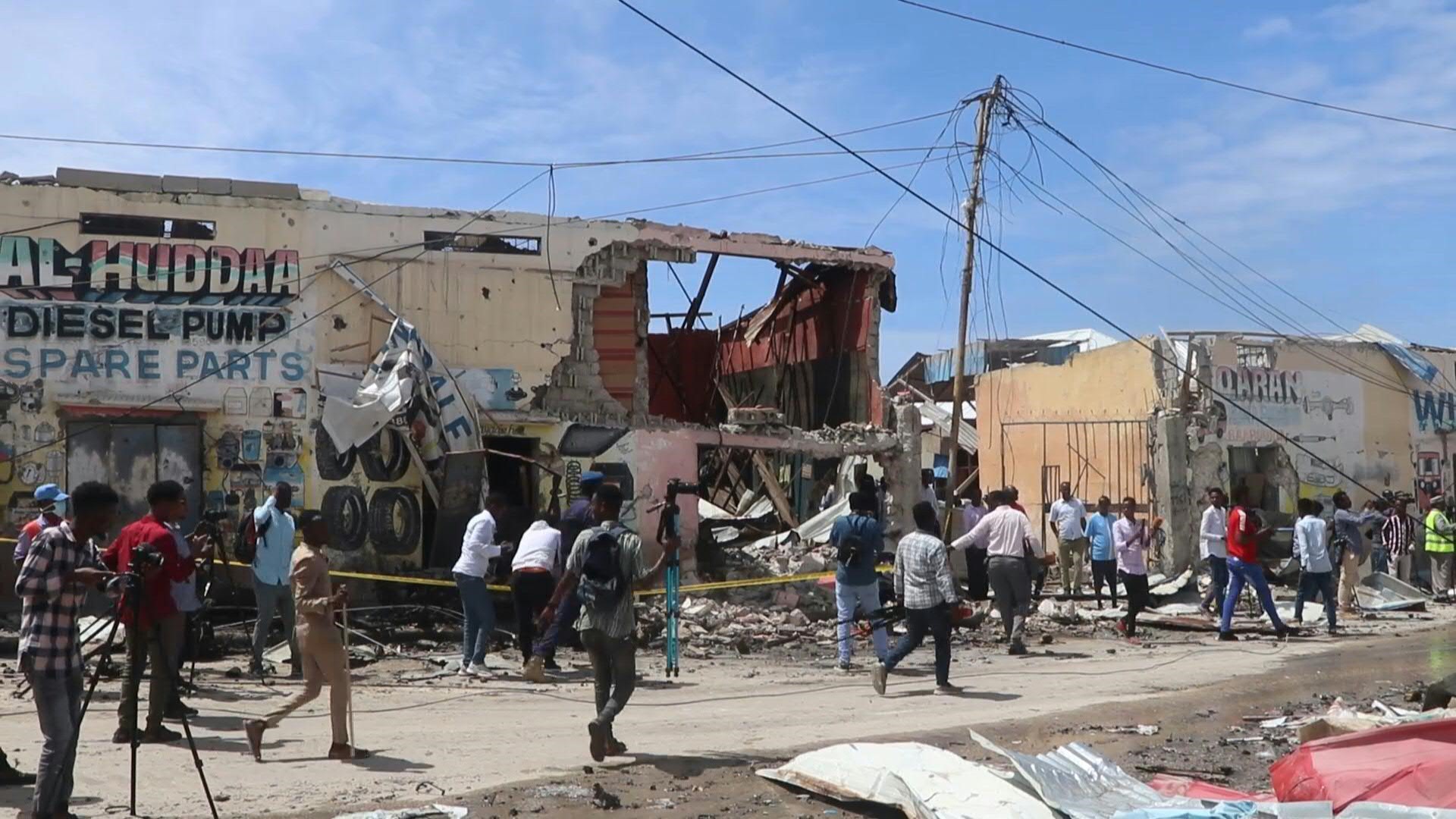 El ataque yihadista a un hotel de Mogadiscio. AFP/Archivo