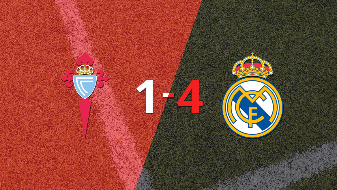De visitante, Real Madrid goleó a Celta contundentemente 4 a 1