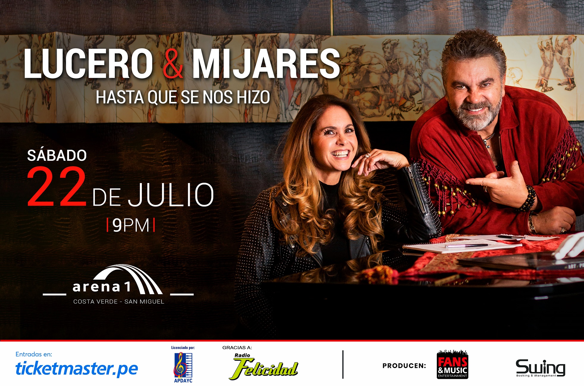 Fecha para el concierto de Lucero y Mijares en Perú.