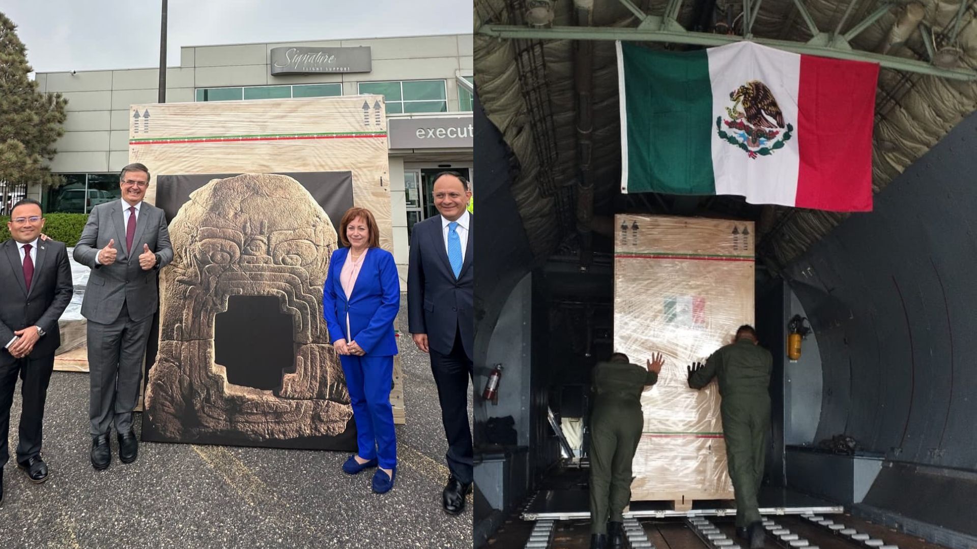 El también llamado “Monumento 9” de Chalcatzingo fue sustraído de México ilegalmente hace más de 50 años.
(@SRE_mx)