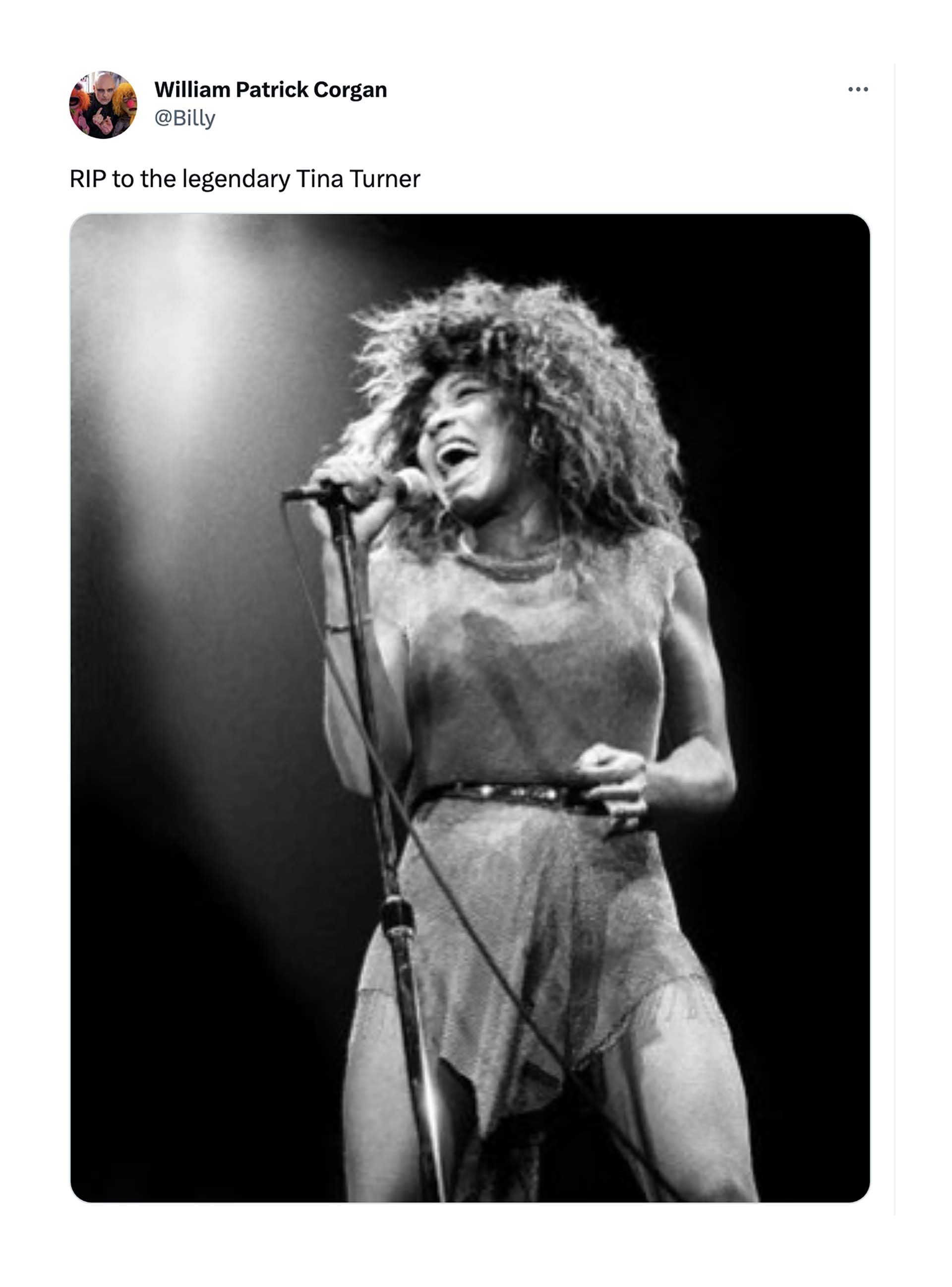 El líder de The Smashing Pumpkins compartió una foto icónica de Tina Turner