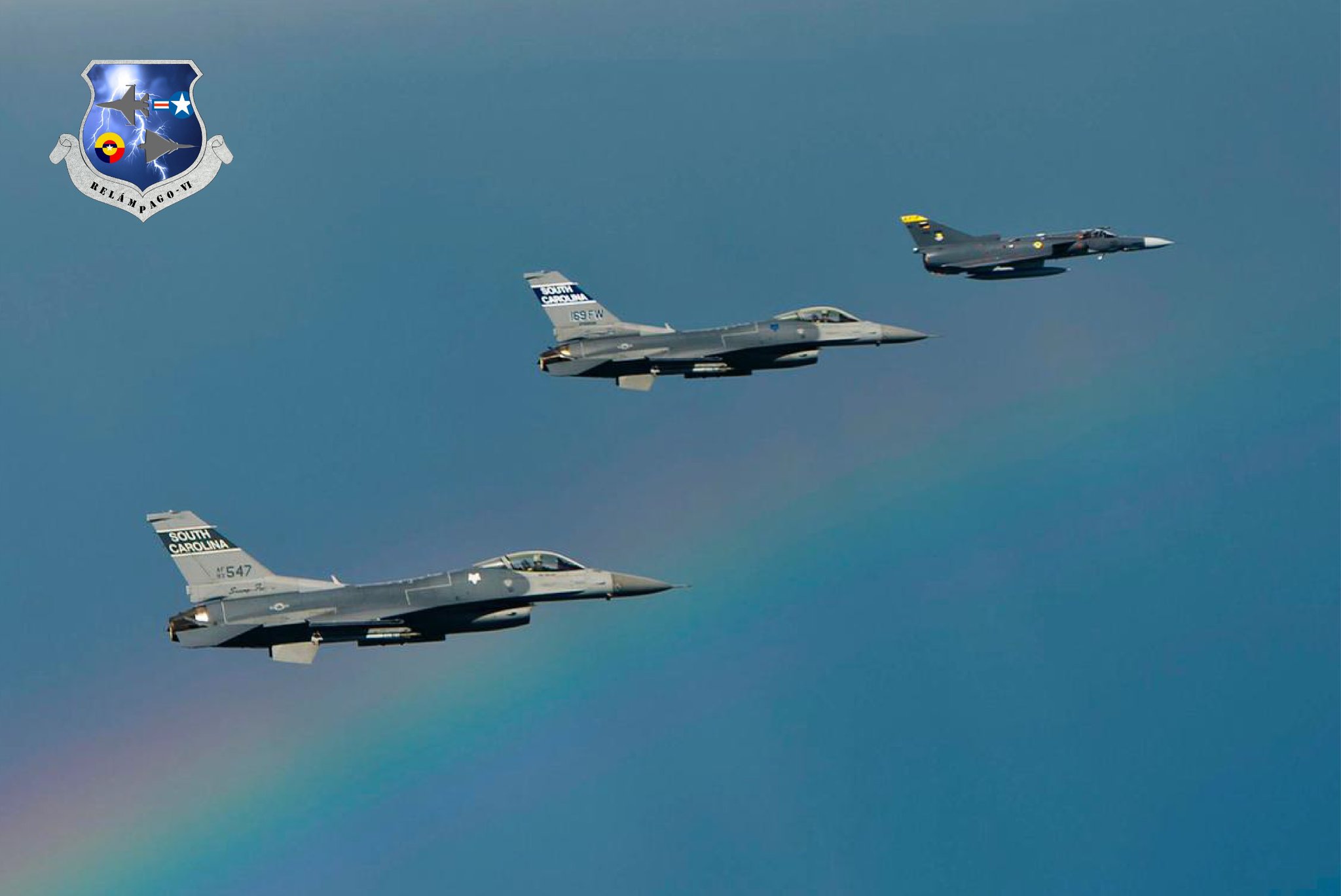 Aviones F16 de la Fuerza Aérea de Estados Unidos. 