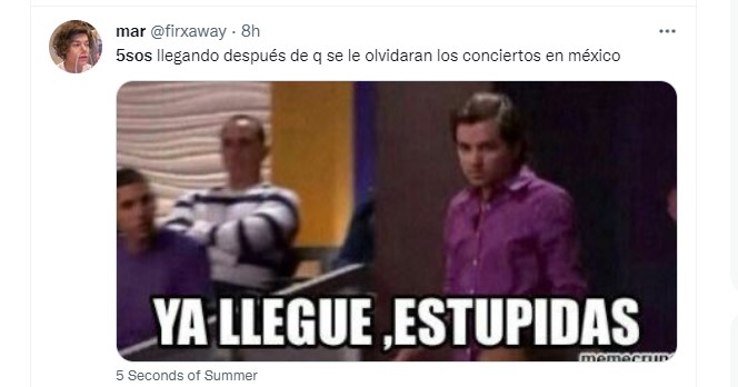 Fanáticas de 5 Seconds of Summer expresaron su emoción con memes por ver a la banda australiana de regreso en México (Foto: Twitter / @firxaway)