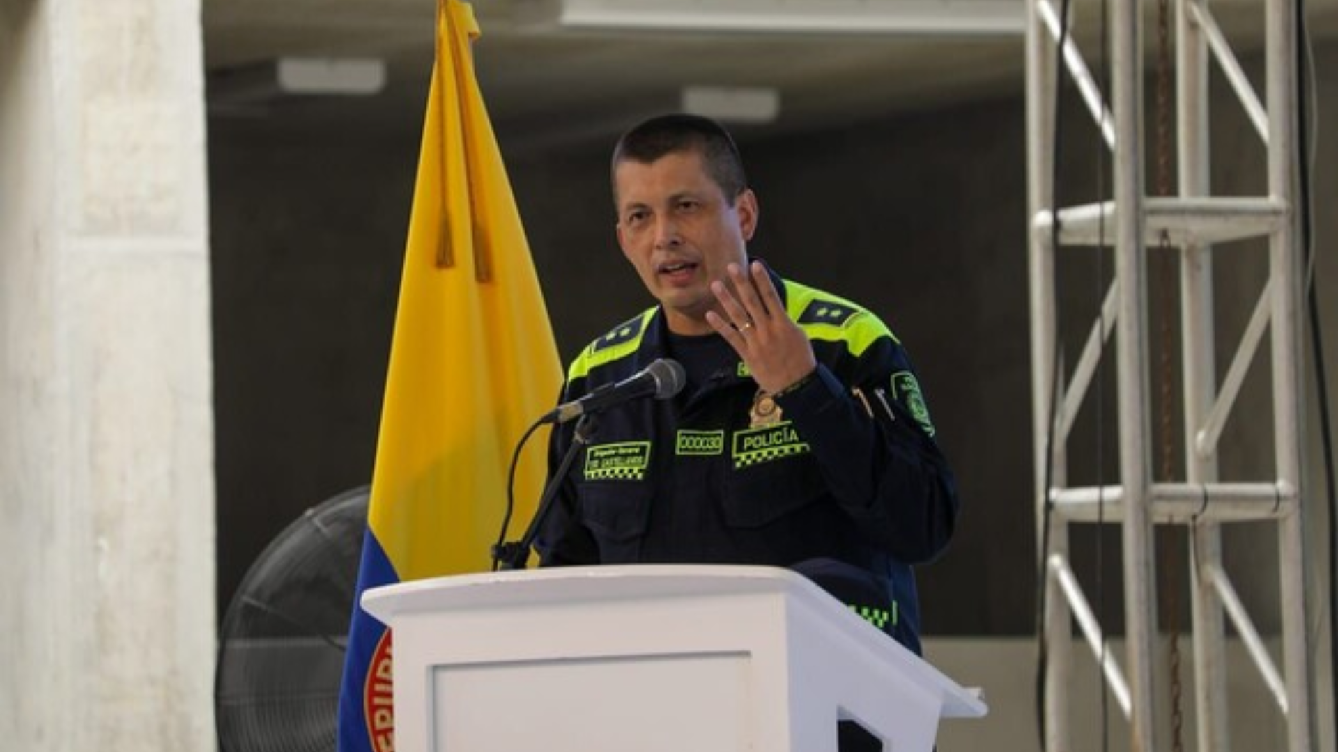 El general Tito Castellanos despidió al patrullero Idarraga y habló sobre el atentado en Tibú