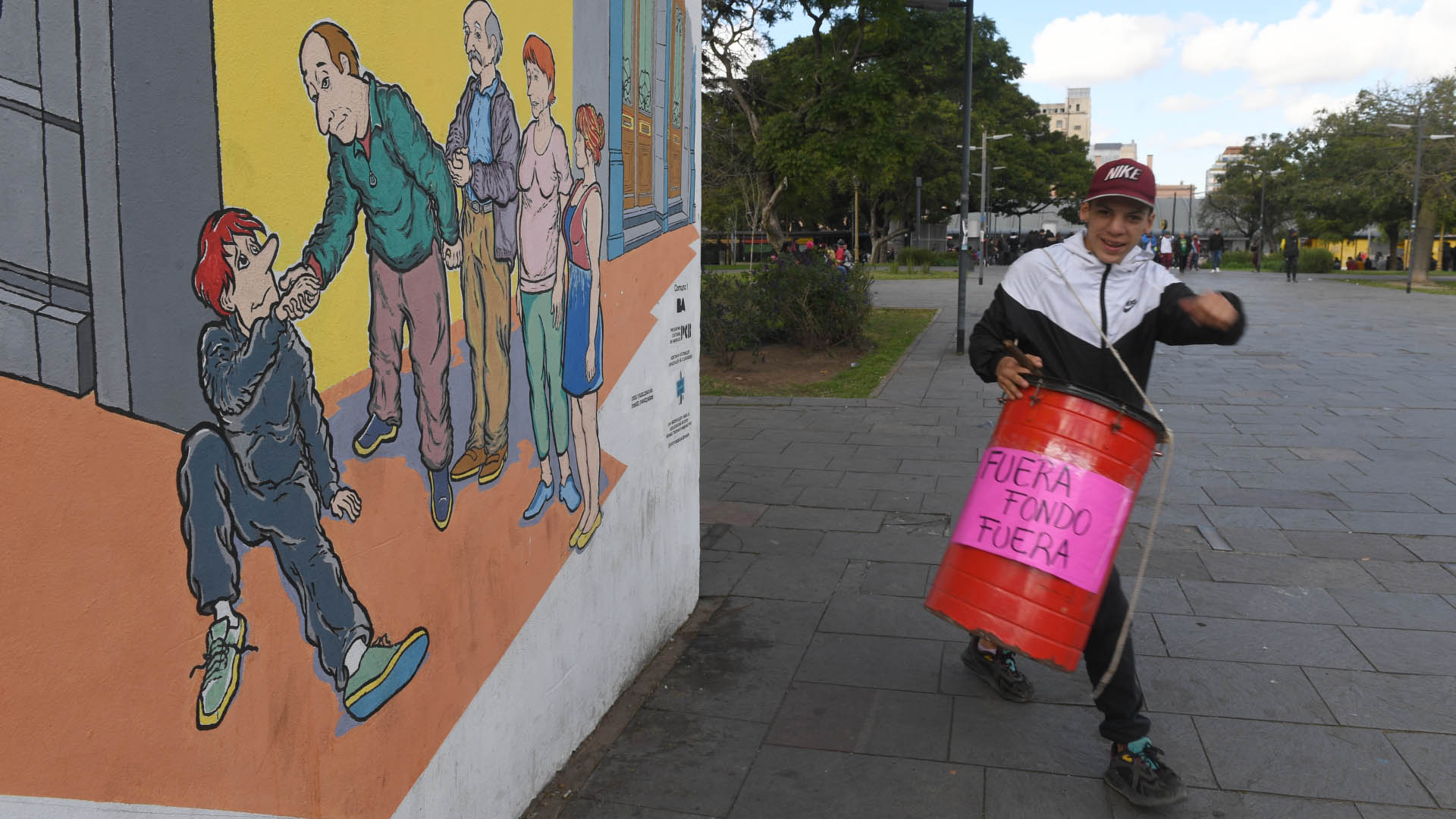La convocatoria de la Unidad Piquetera cierra tres dÃ­as de protestas con una concentraciÃ³n en el centro porteÃ±o (fotos: Maximiliano Luna)