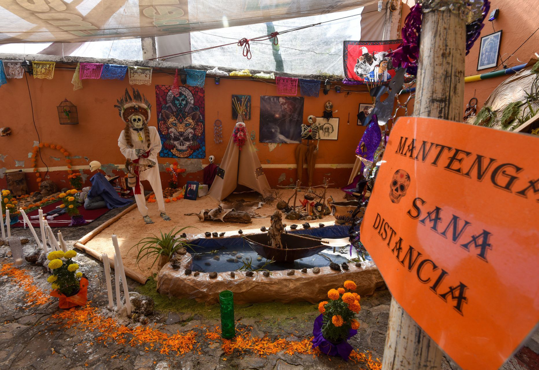 Instalan ofrendas para Muertos Nuevos en Malinalco.
