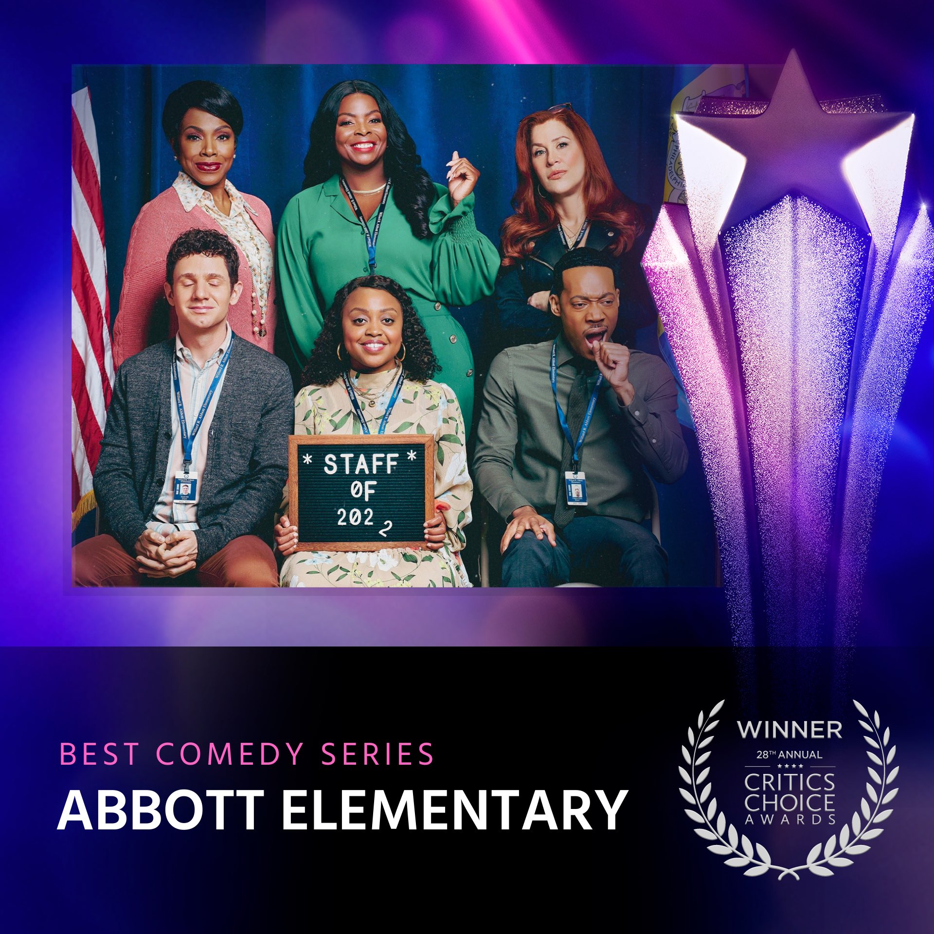 Abbott Elementary ganó el galardón a Mejor Serie de Comedia (Twitter/@CriticsChoice)
