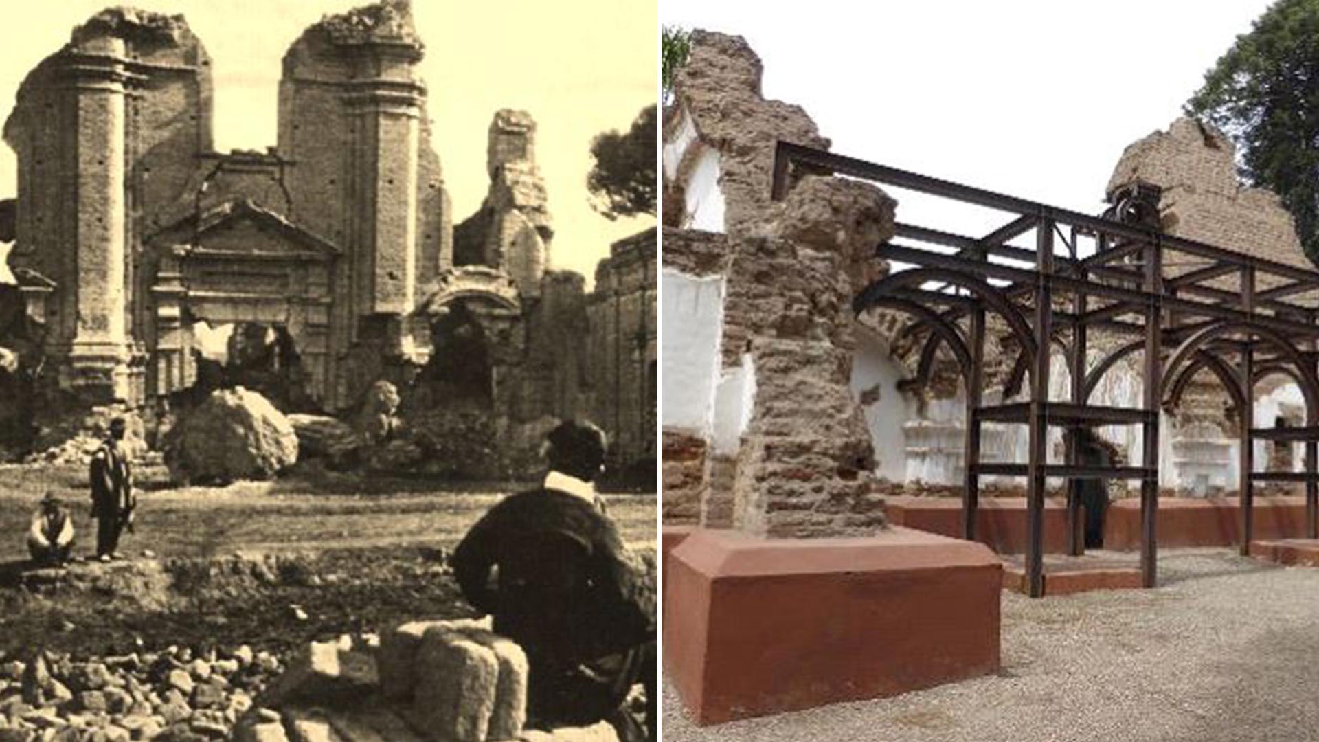 La iglesia de San Francisco, en Mendoza, una de las pocas ruinas que se han puesto en valor.