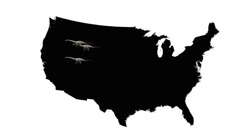 Un individuo de Supersaurus fue encontrado en Colorado y dos fueron desenterrados en Wyoming. (Cajas de fósiles)