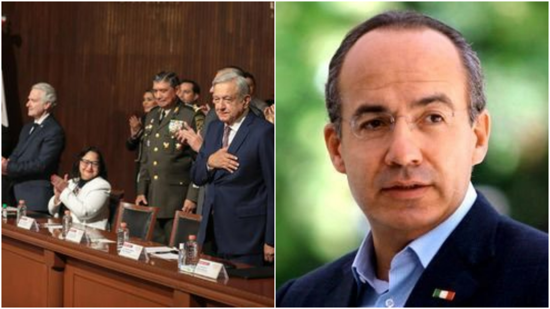 Calderón criticó que la ministra Piña y Creel no se hayan sentado junto a AMLO